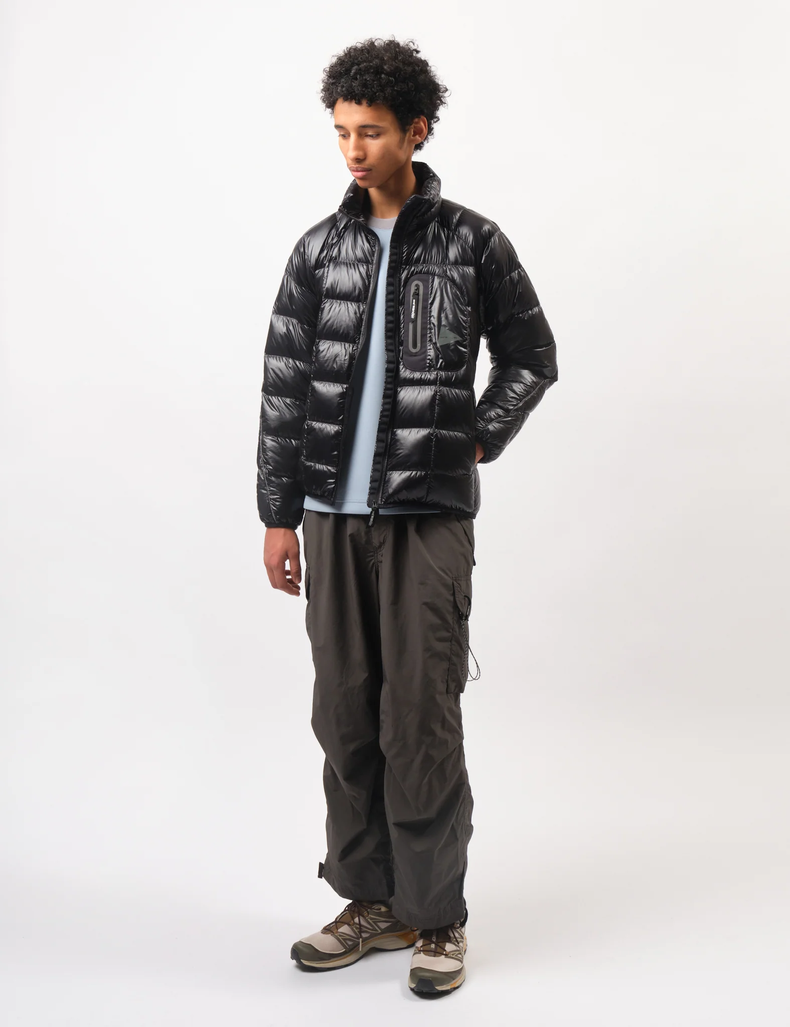 and Wander Diamond Stitch Down Jacket - Black - Image 3