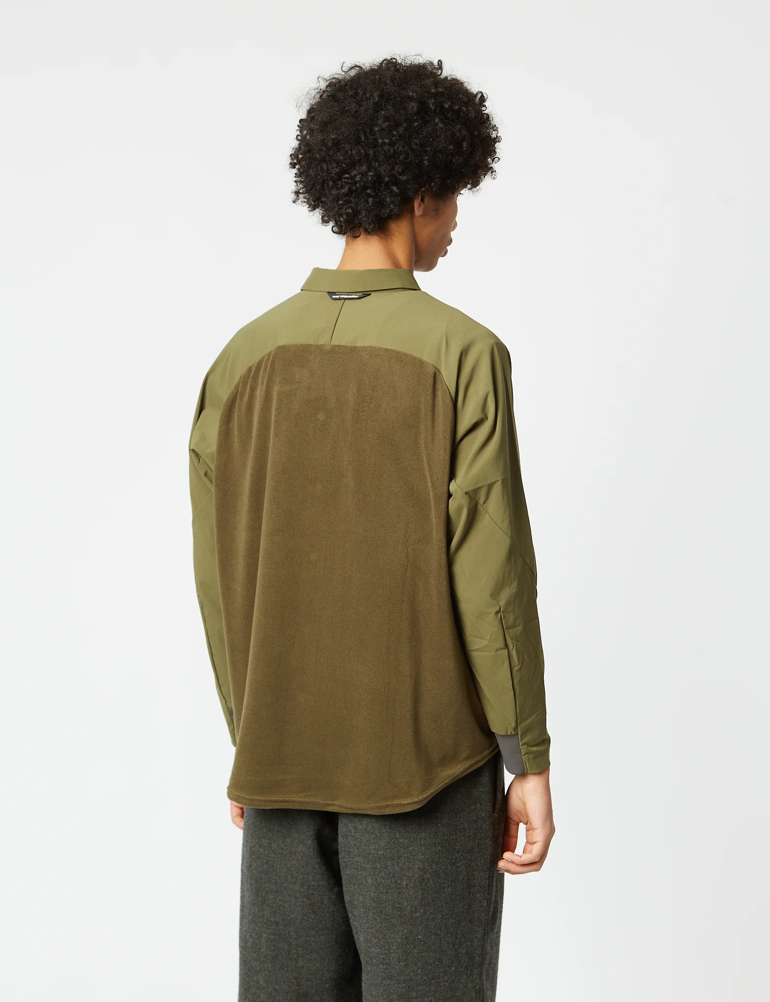 and Wander Fleece Base Long Sleeve Shirt - Khaki Green - Image 4