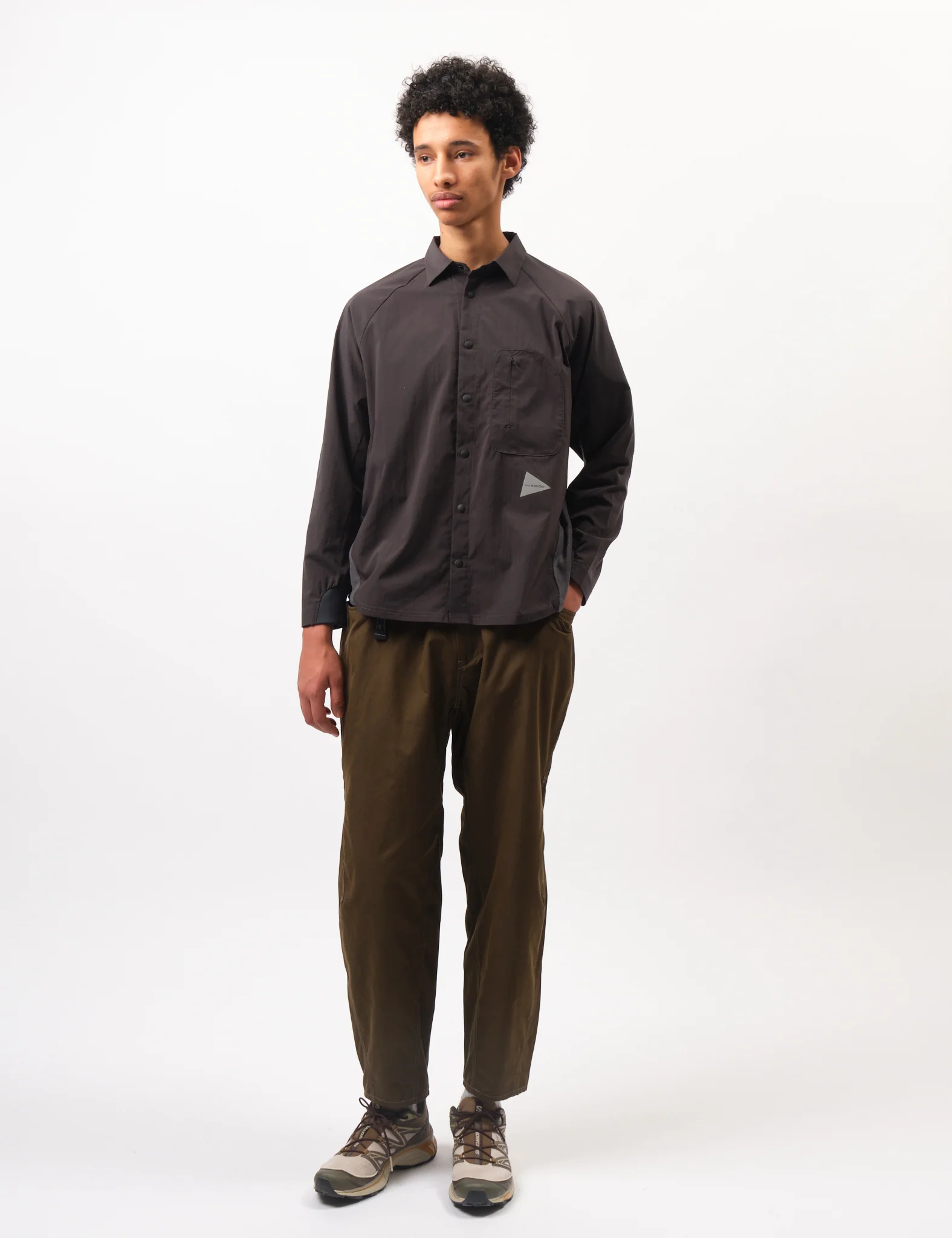 and Wander Fleece Base Shirt - Charcoal Grey - Image 3