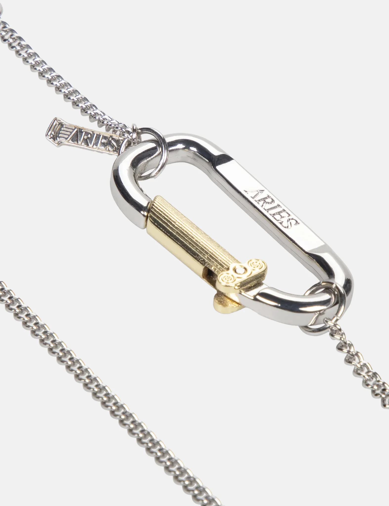 Aries Mini Carabiner Chain Necklace - Silver - Image 3