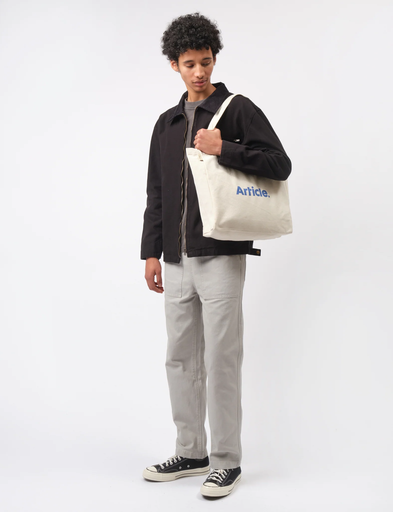 Article Organic Heavy Canvas Tote Bag - Ecru - Image 3