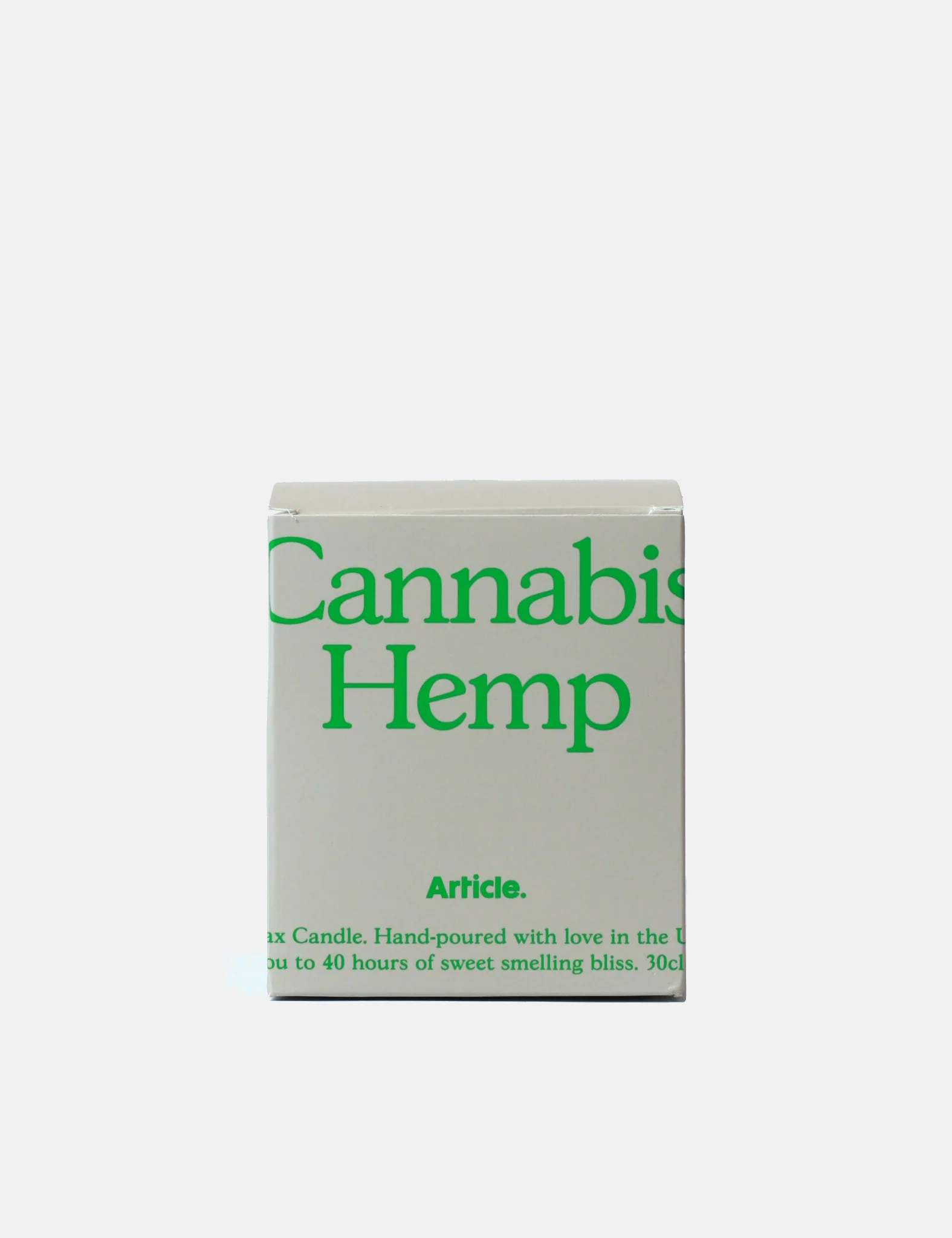 Article. Soy Candle UK Hand Poured - Cannabis Hemp - Image 4