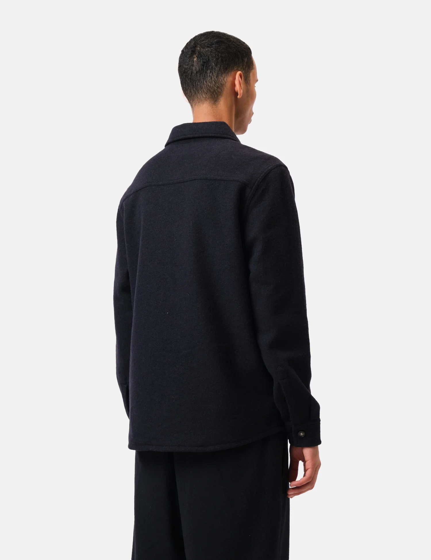 Barbour Marlow Tailored Wool Blend Overshirt - Navy Marl - Image 5