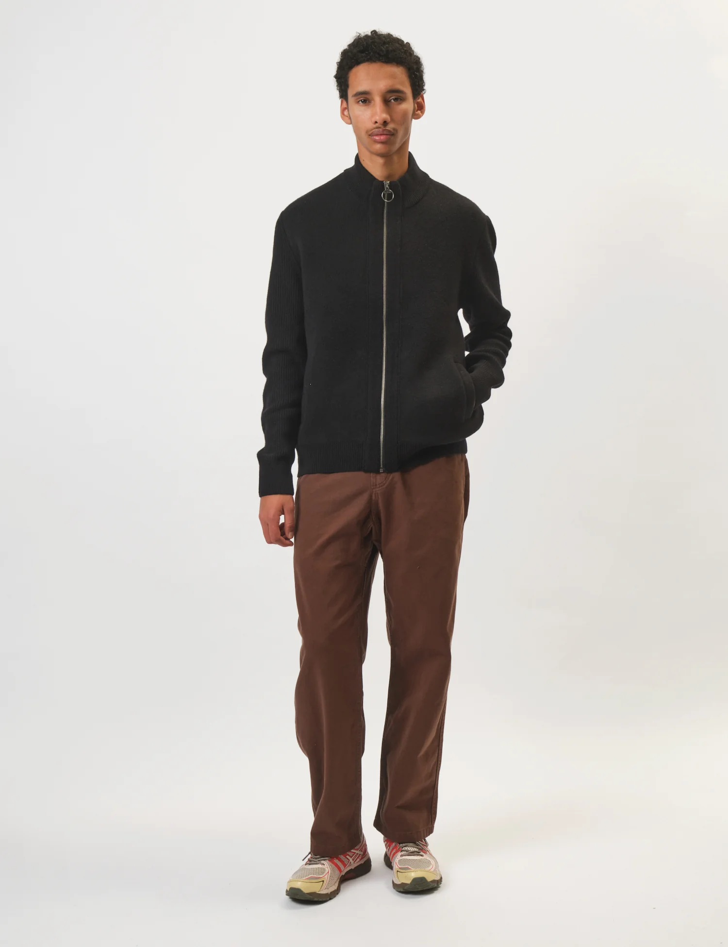 Barbour Milburn Zip Through Knitted Jumper - Black - Image 3