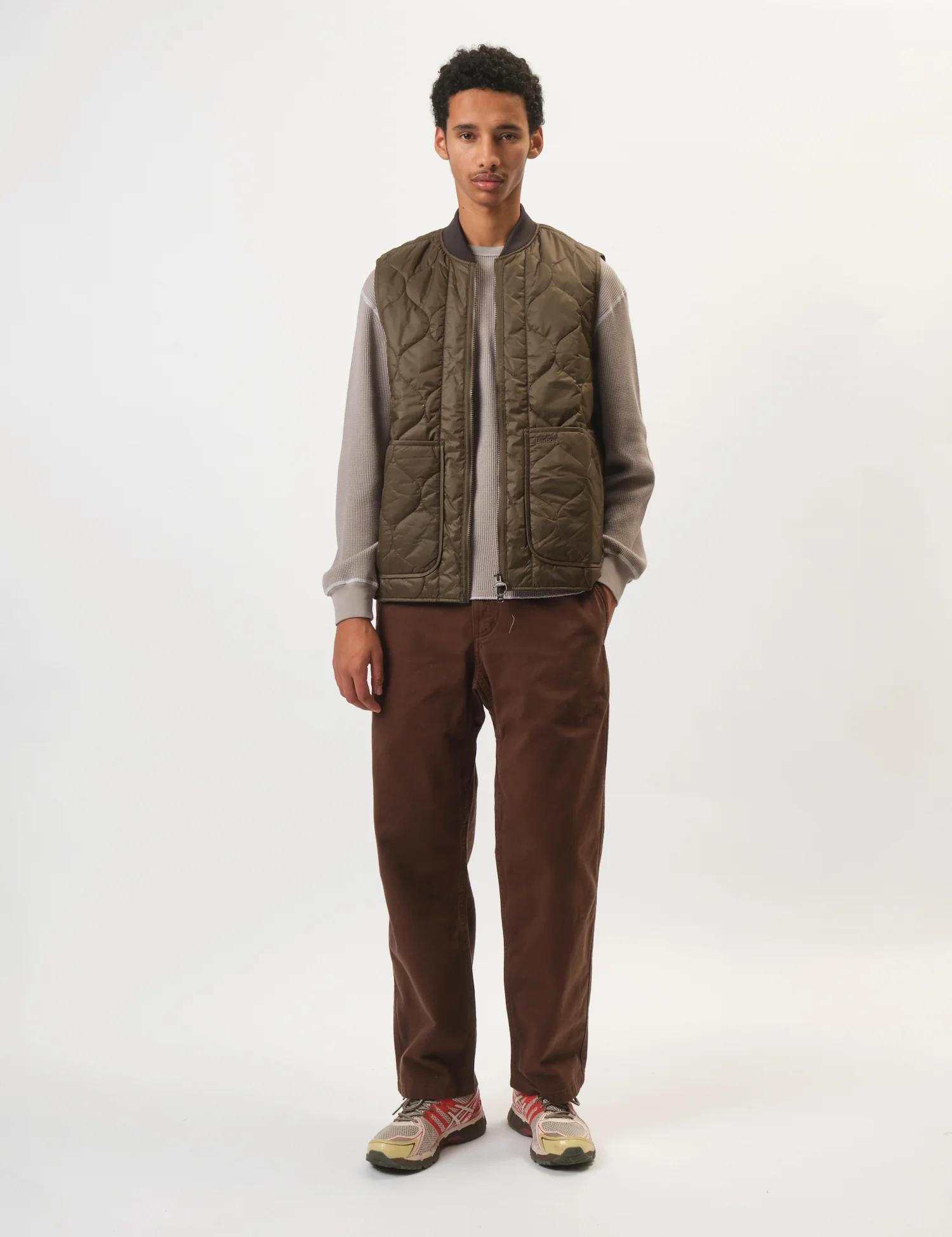 Barbour Re-Engineered Utility Liddesdale Gilet - Dark Olive Green - Image 3