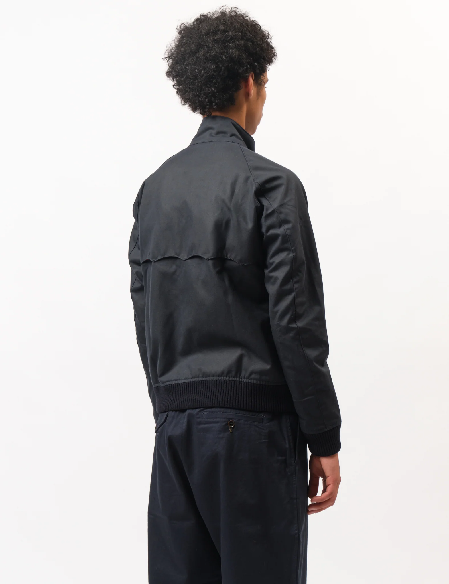 Barbour x Baracuta Porton G9  Wax Harrington Jacket - Navy Blue - Image 5