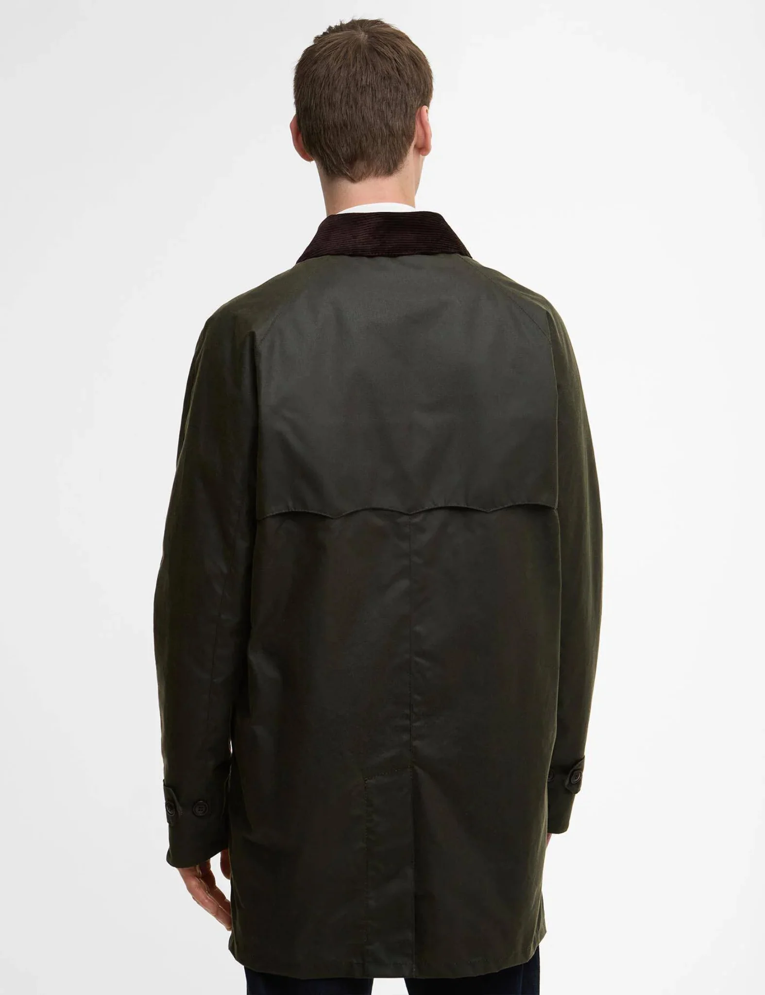 Barbour x Baracuta Tyne Wax Coat - Archive Olive Green - Image 4