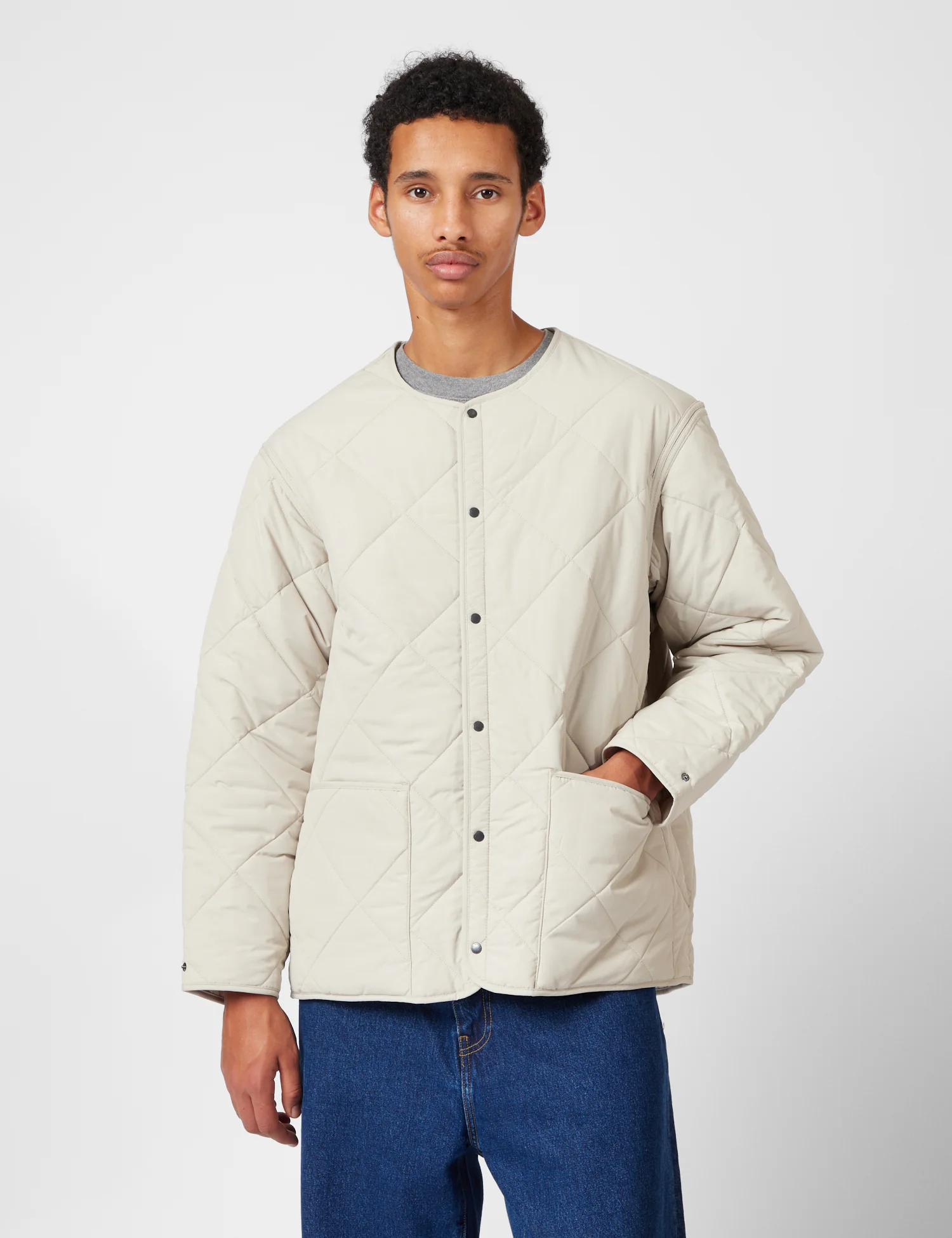 Barbour x Kaptain Sunshine Quilted Liner Jacket - Clay - Image 3