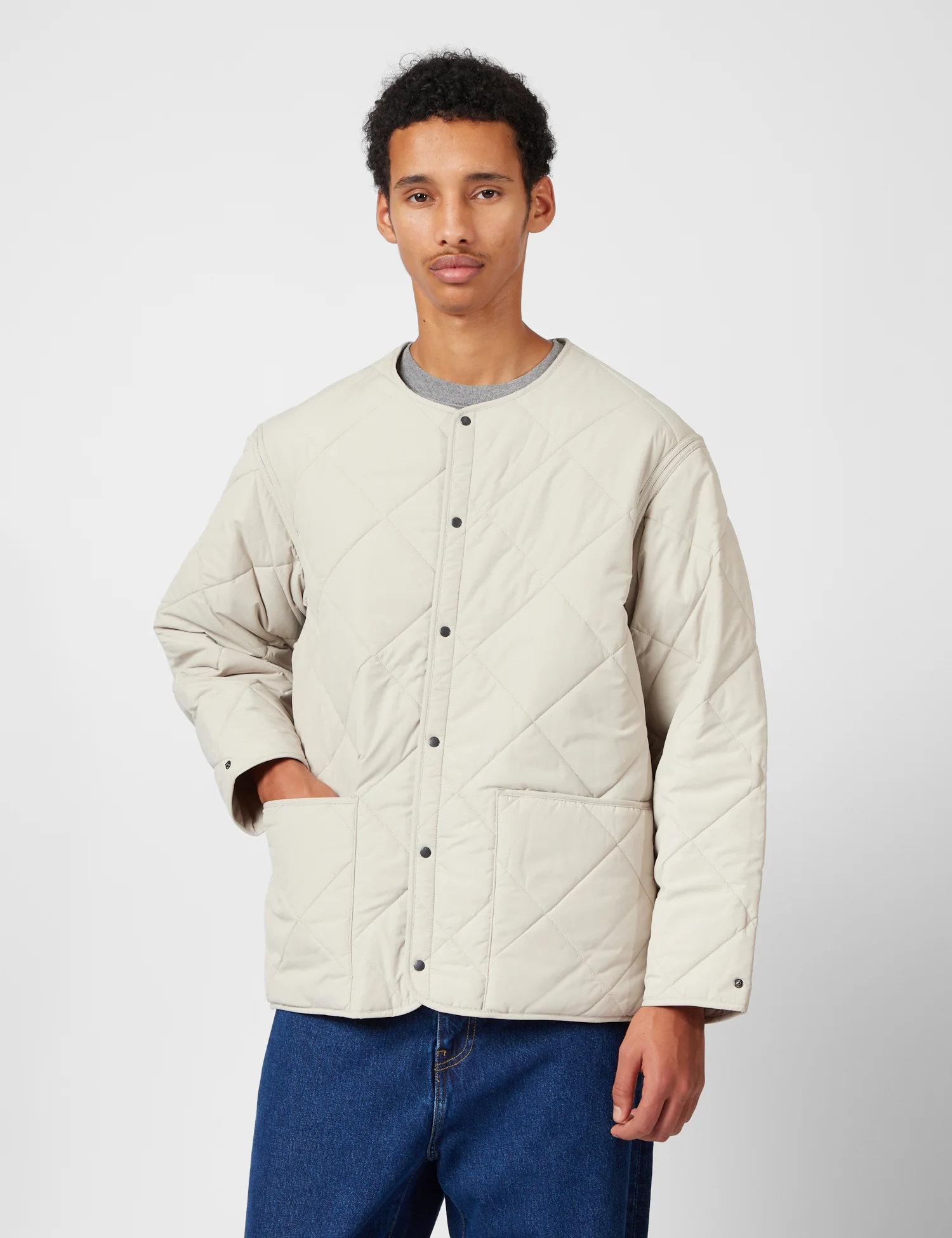 Barbour x Kaptain Sunshine Quilted Liner Jacket - Clay - Image 6