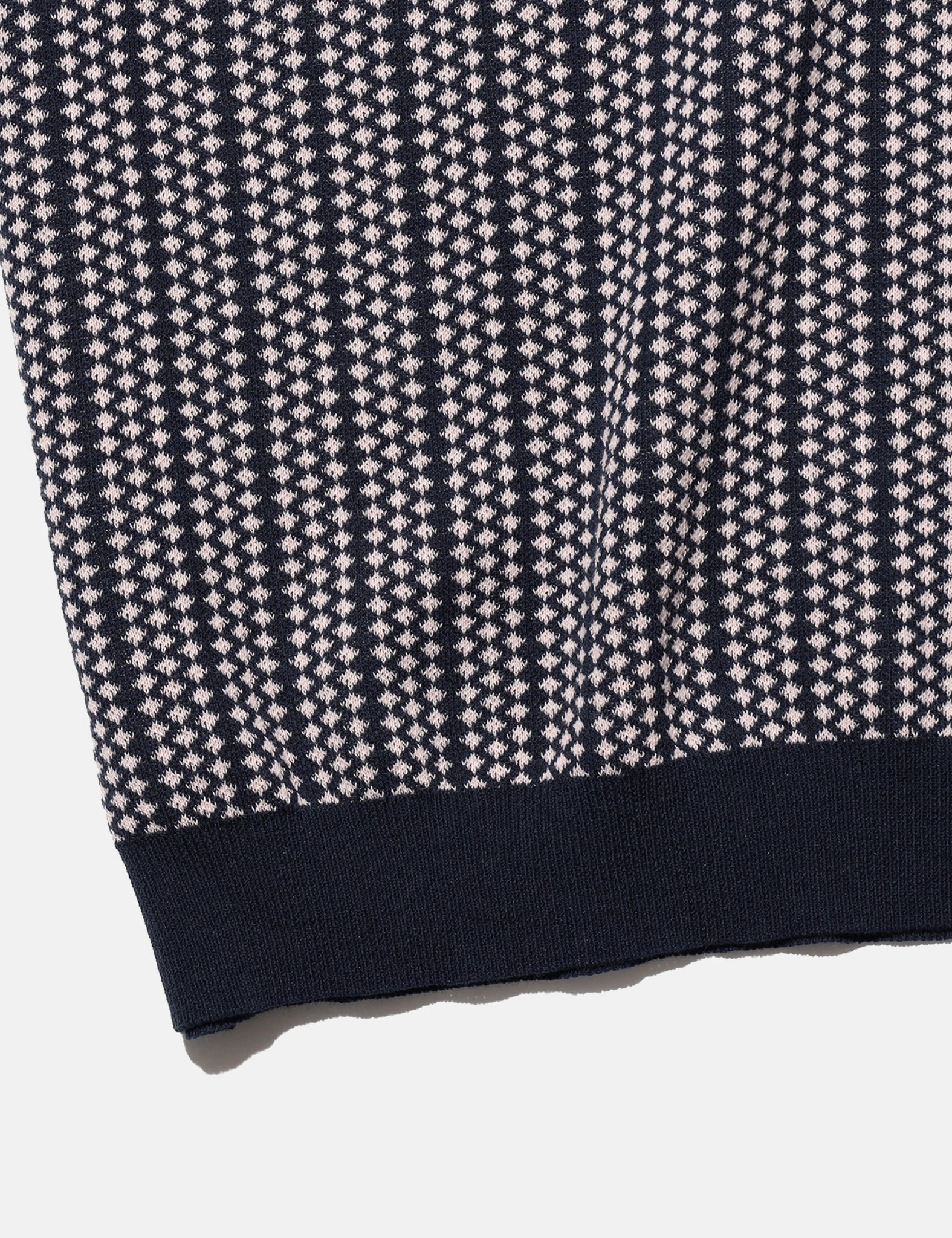 Beams Plus Half Zip Knit Polo - Navy Blue - Image 4