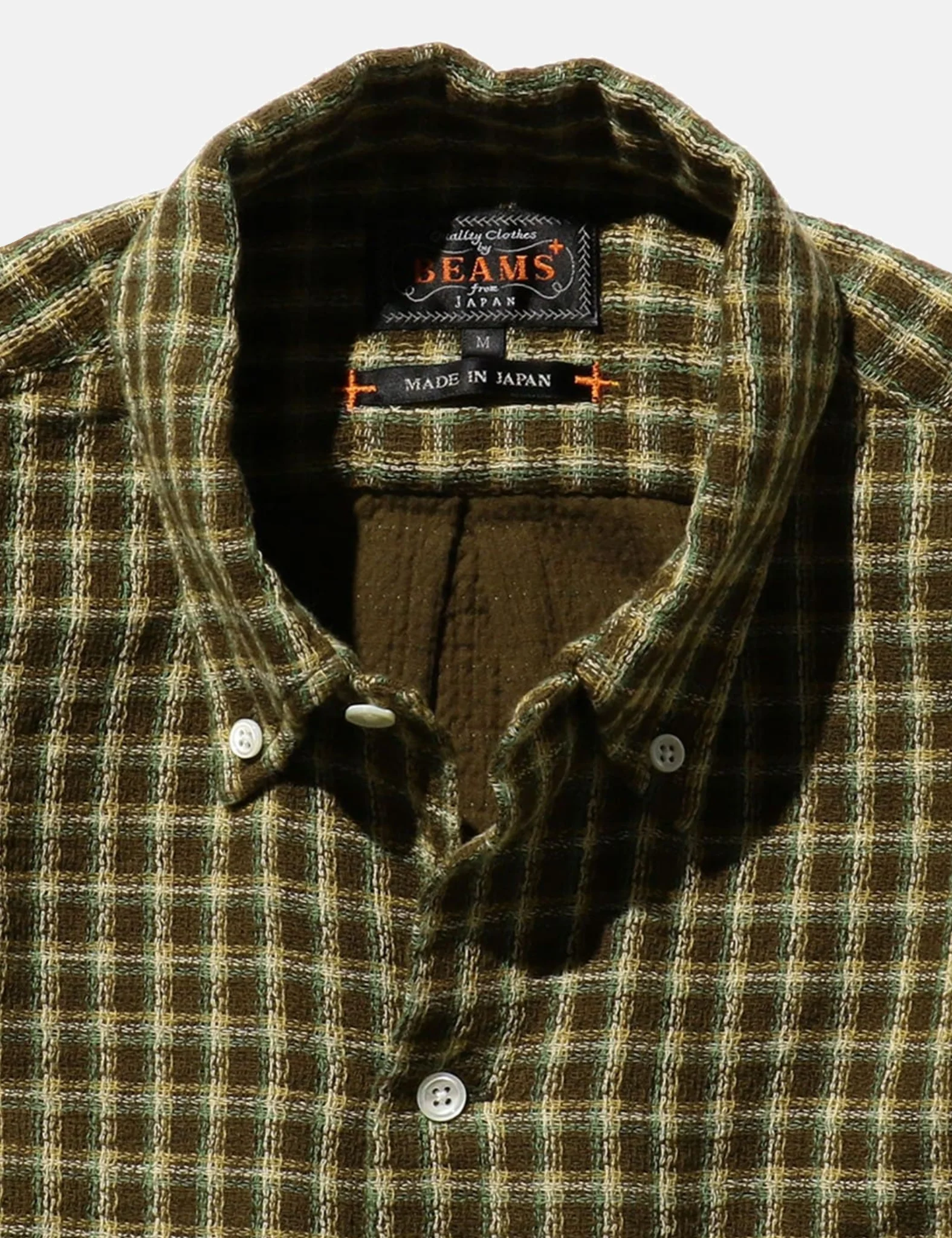Beams Plus Open B.D. Panama Plaid Shirt (Double Face) - Brown - Image 2