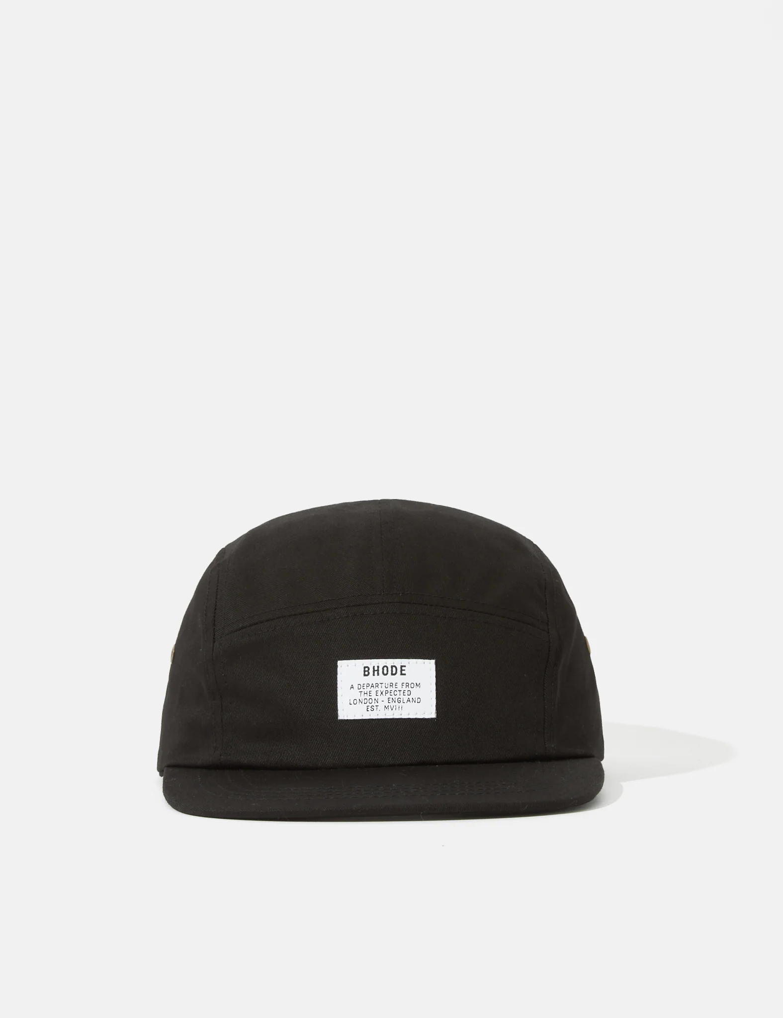 Bhode 5-Panel Cap (Cotton Twill) - Black - Image 3