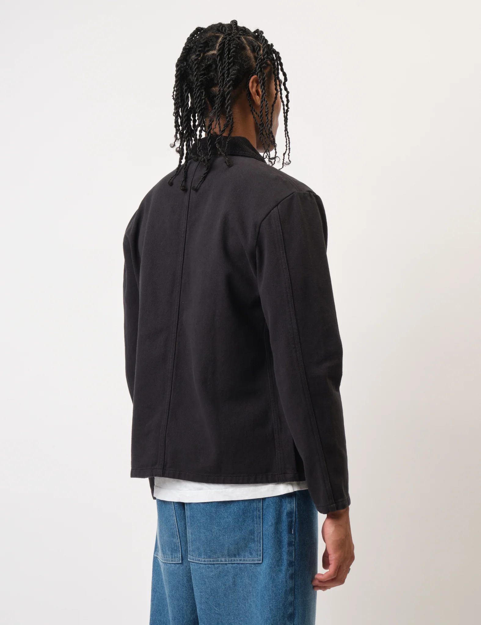 Bhode Chore Jacket Cord Collar - Anthracite Black - Image 3
