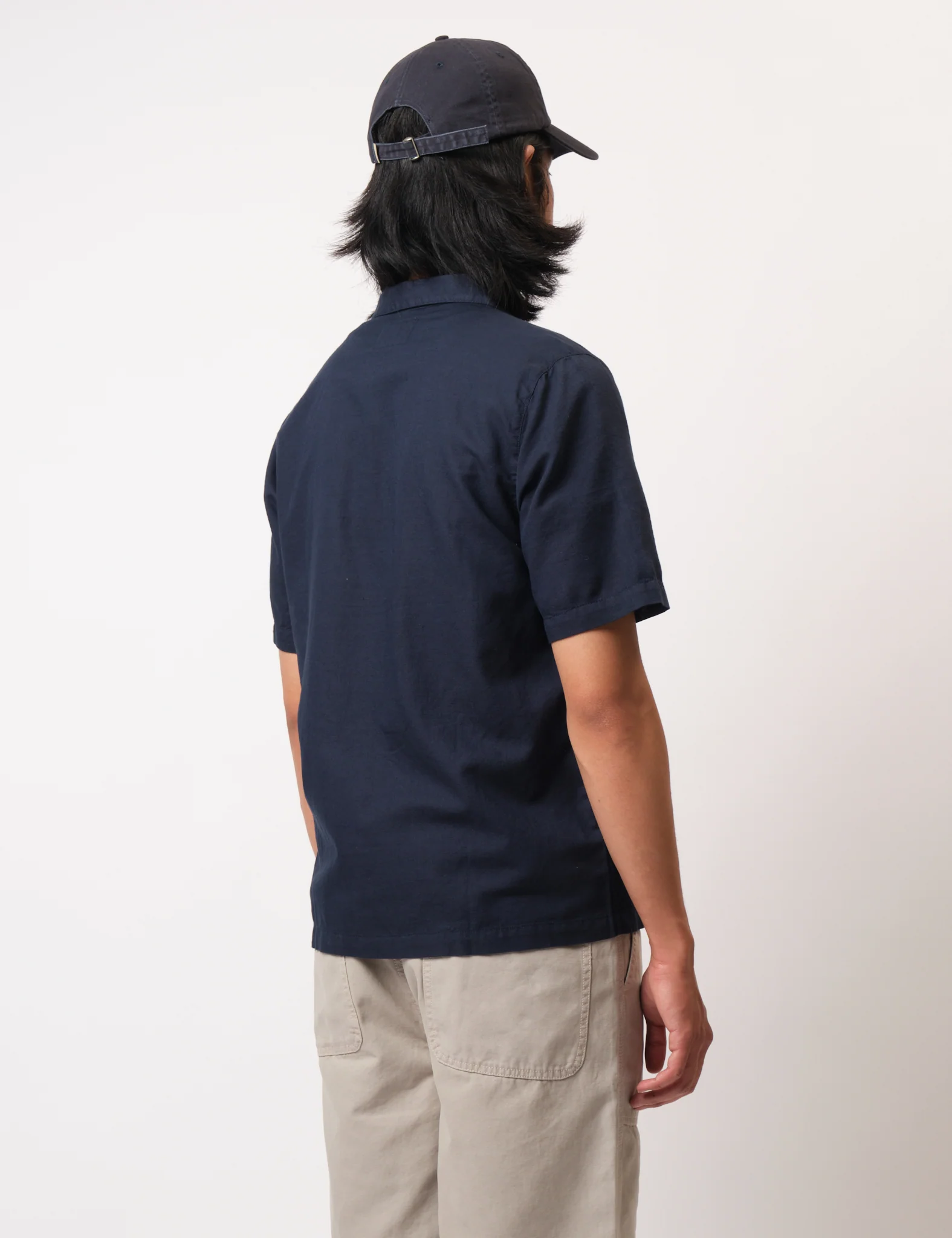 Bhode Cuca Short Sleeve Shirt (Linen) - Midnight Navy Blue - Image 3