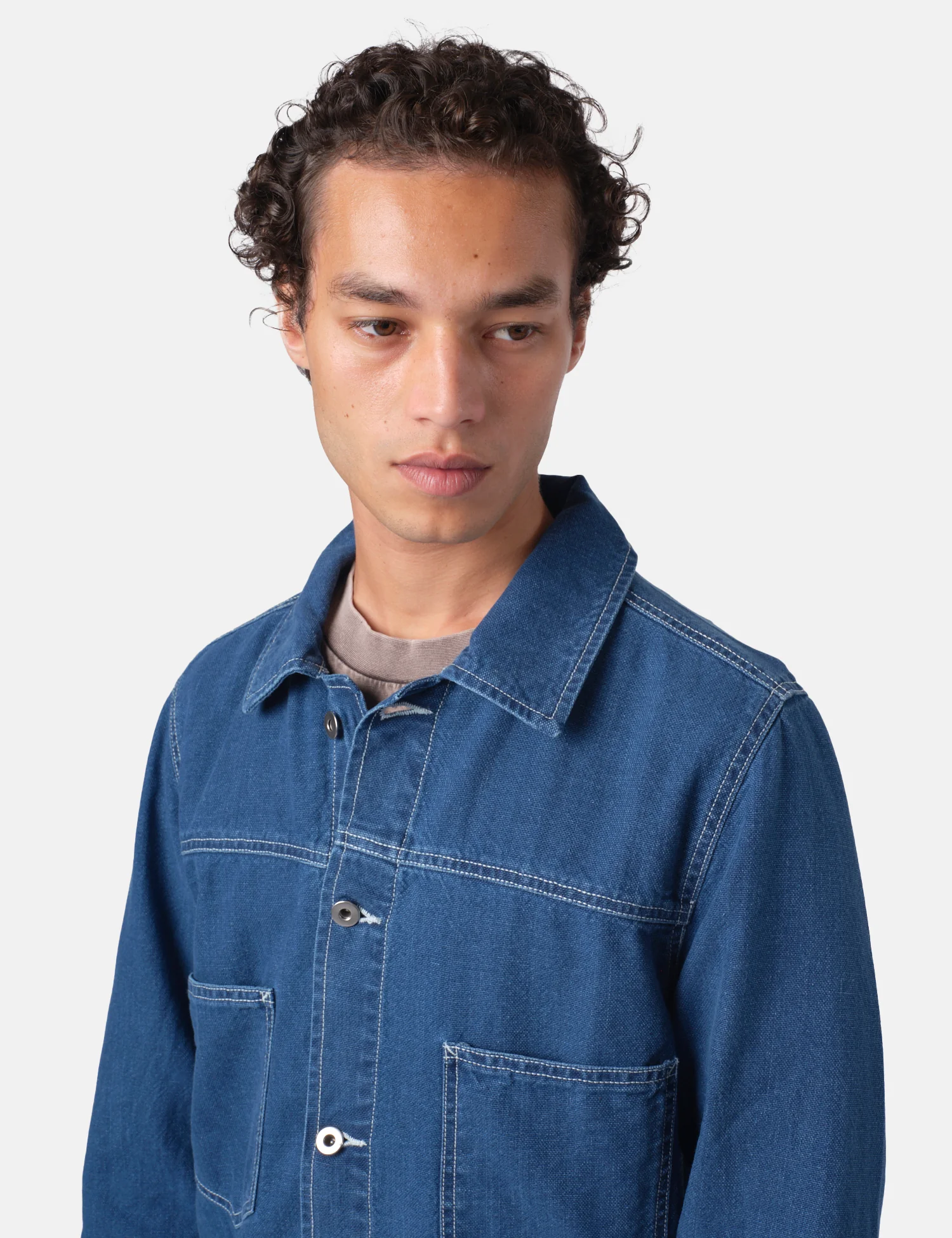 Bhode Denim Jacket - Washed Indigo Blue - Image 4