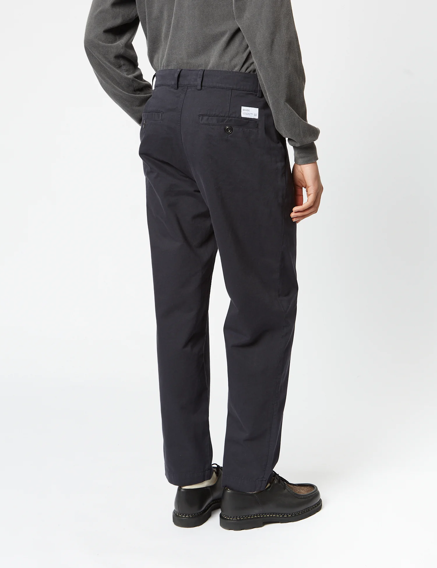 Bhode Everyday Pant Italian Cotton (Relaxed, Straight) - Black - Image 5