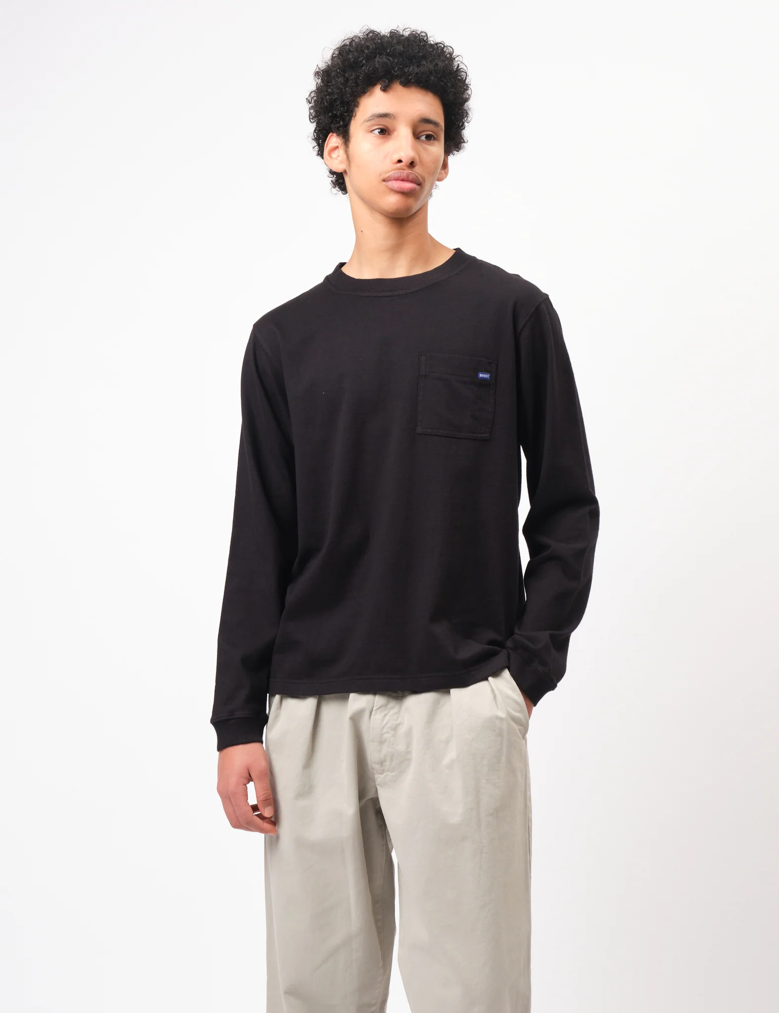 Bhode Everyday Long Sleeve Jersey 300gsm - Washed Black - Image 10