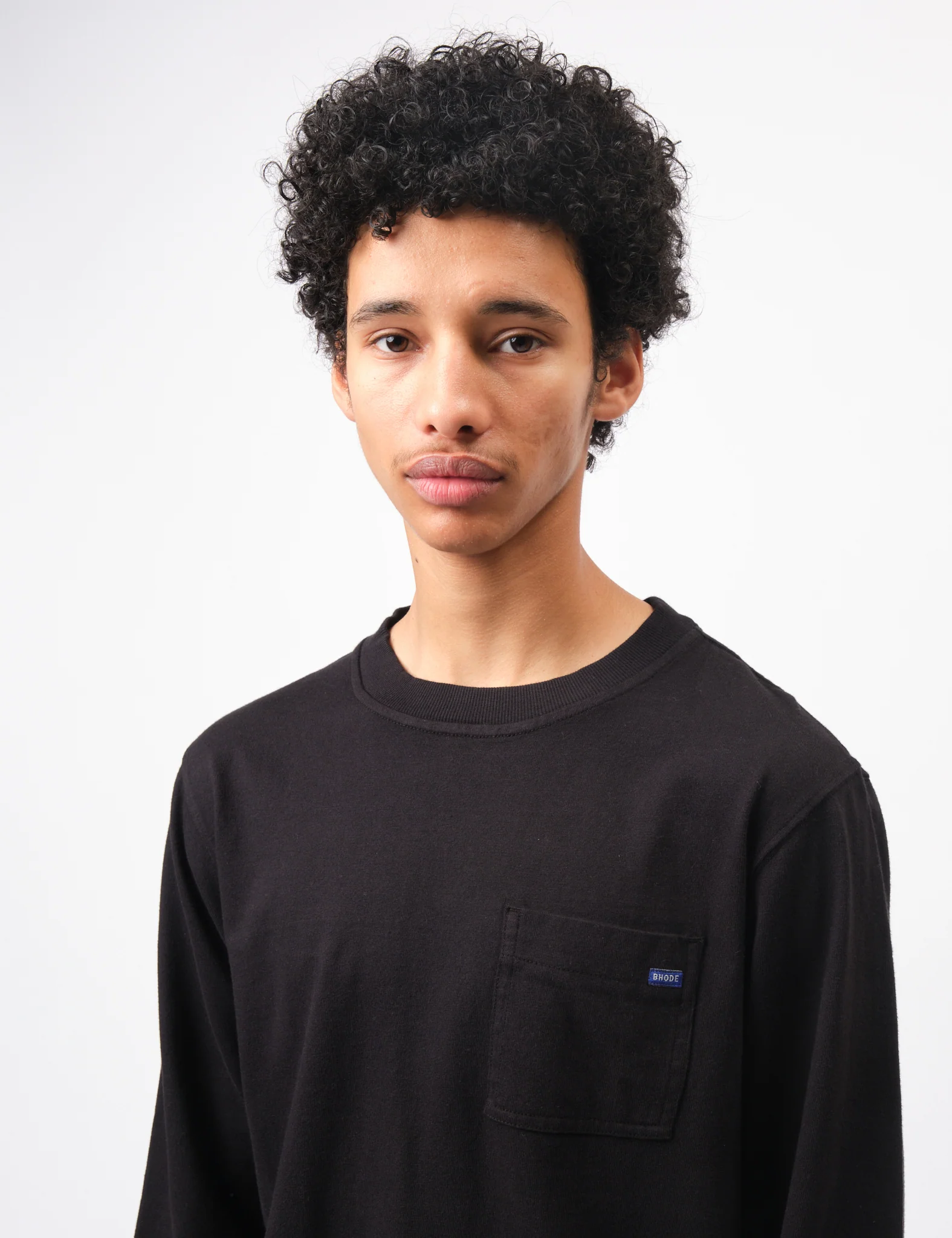 Bhode Everyday Long Sleeve Jersey 300gsm - Washed Black - Image 5