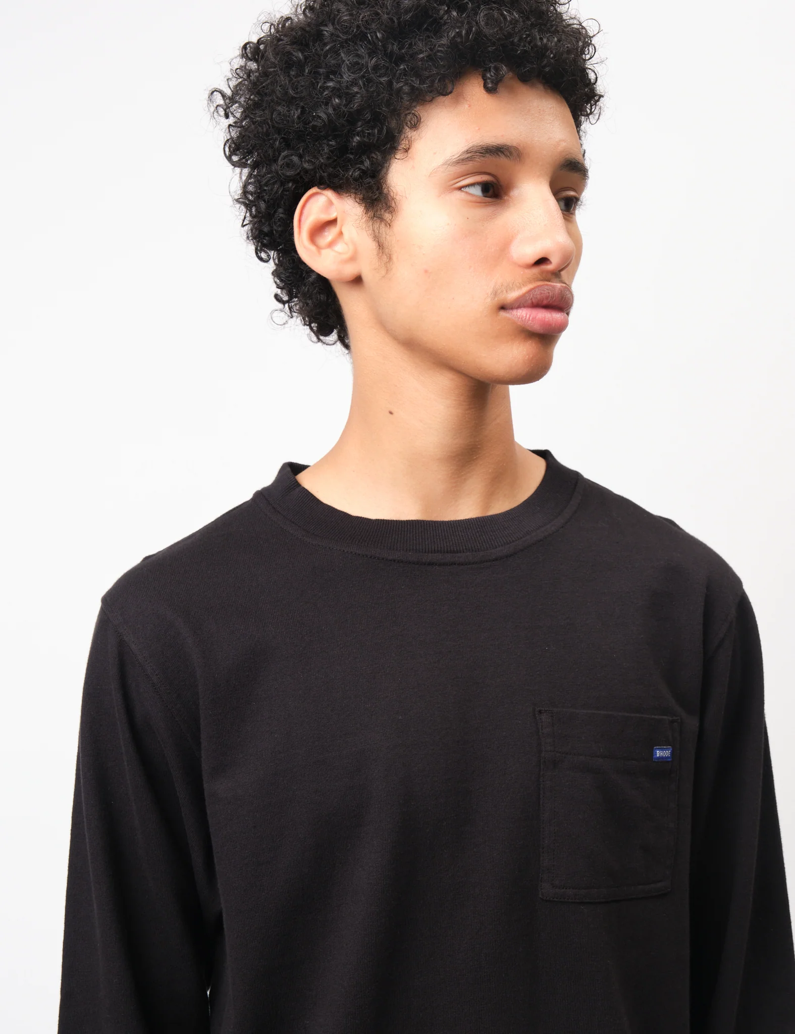 Bhode Everyday Long Sleeve Jersey 300gsm - Washed Black - Image 8