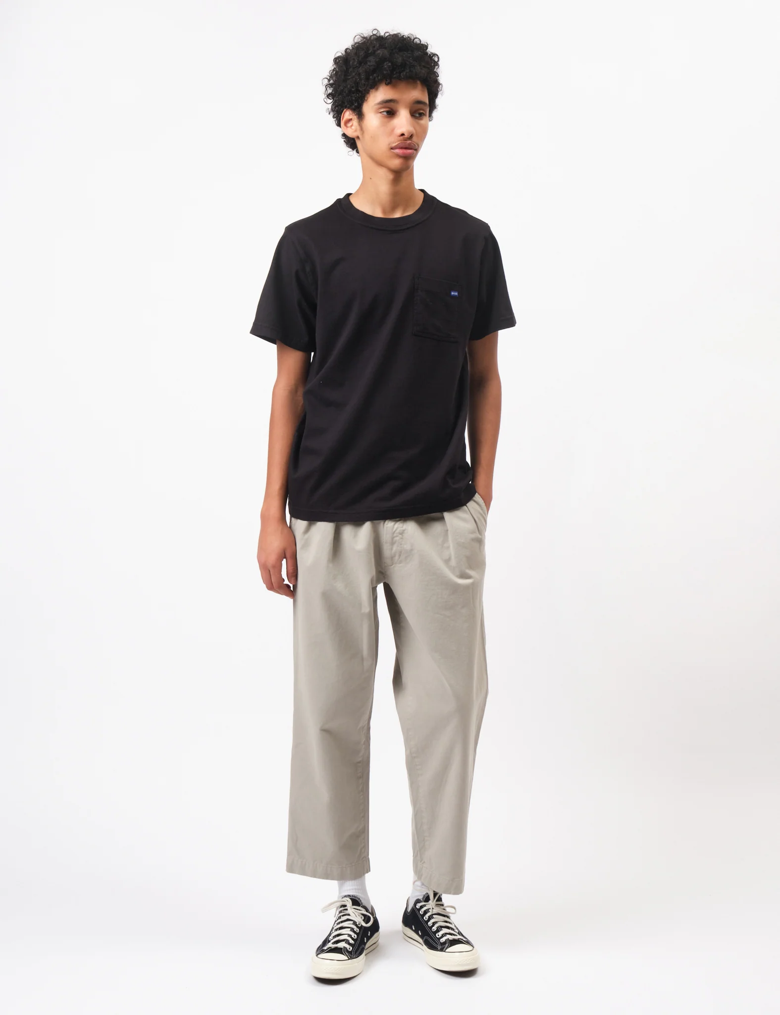 Bhode Everyday Pocket T-Shirt - Washed Black - Image 3
