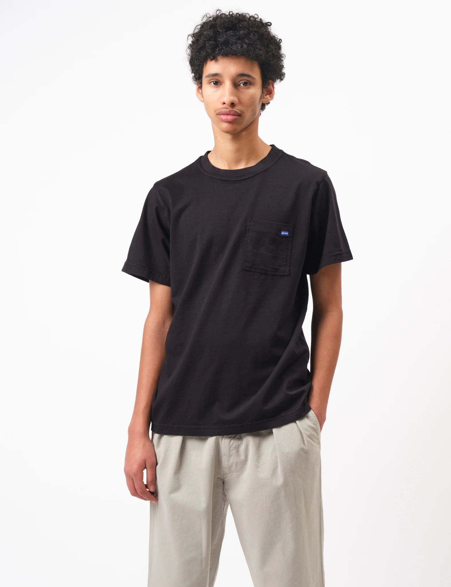 Bhode Everyday Pocket T-Shirt - Washed Black - Image 5