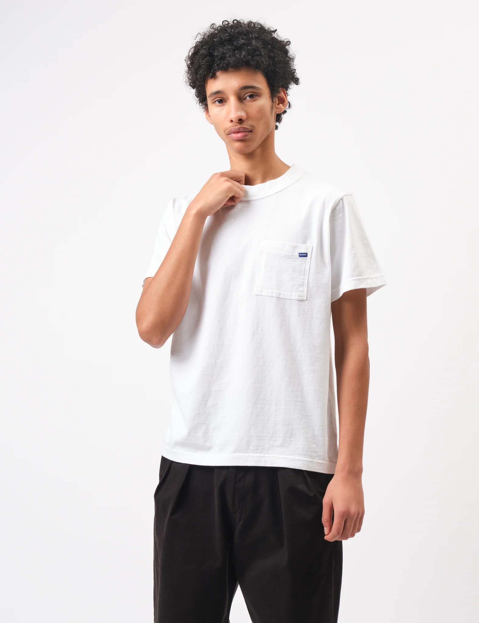 Bhode Everyday Pocket T-Shirt - White - Image 4
