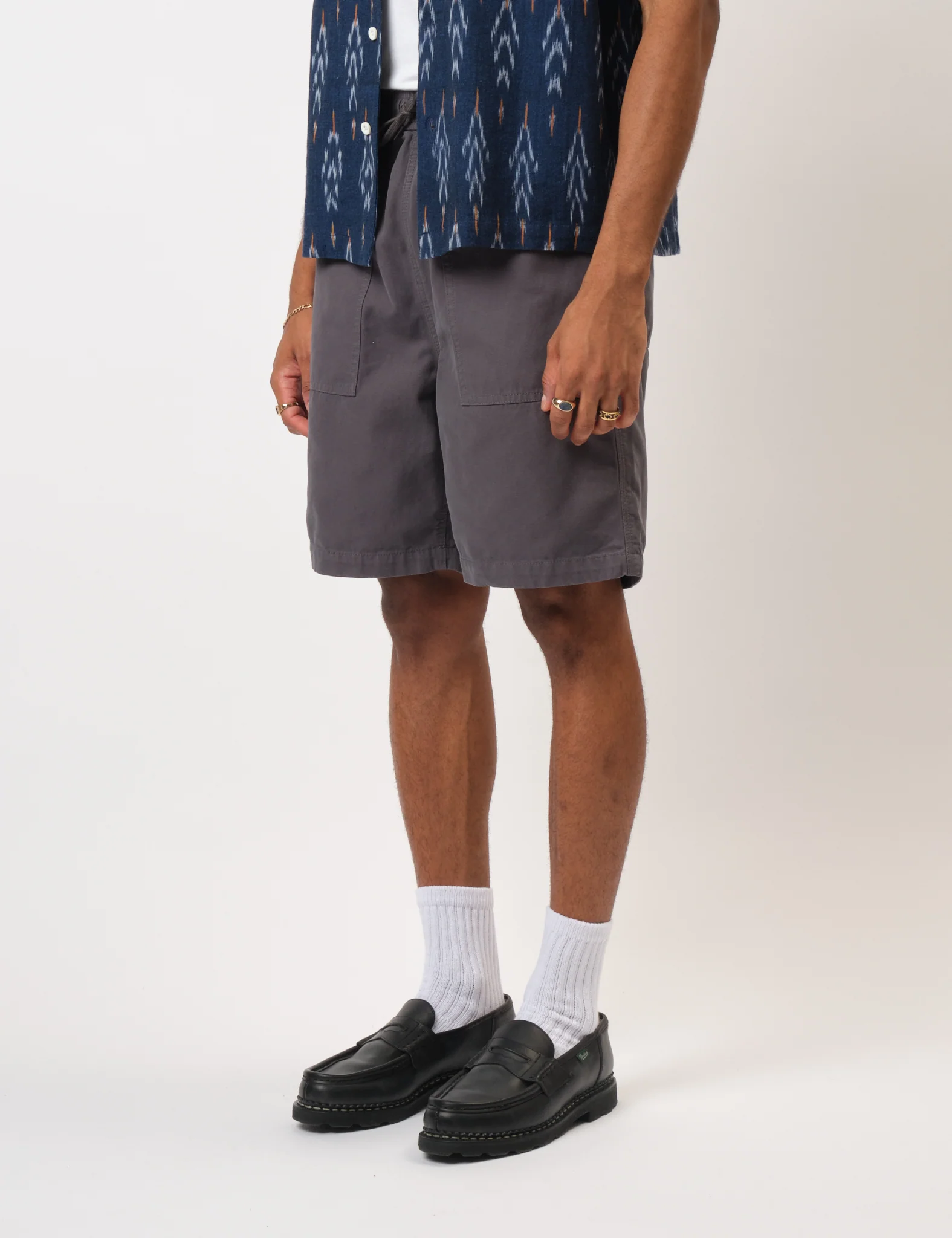 Bhode Fatigue Shorts (Duck Canvas) - Anthracite Grey - Image 3