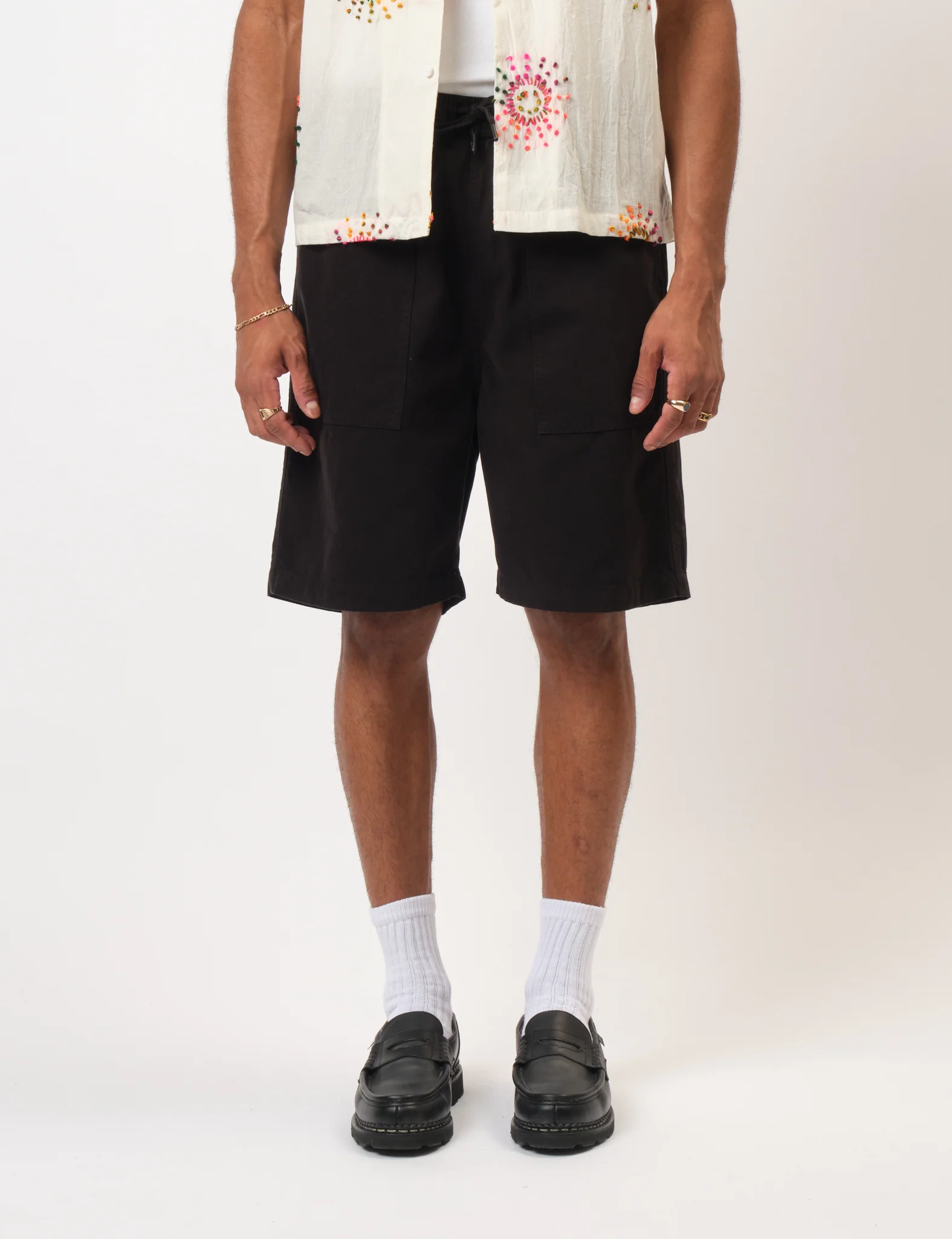 Bhode Fatigue Shorts (Duck Canvas) - Black - Image 8