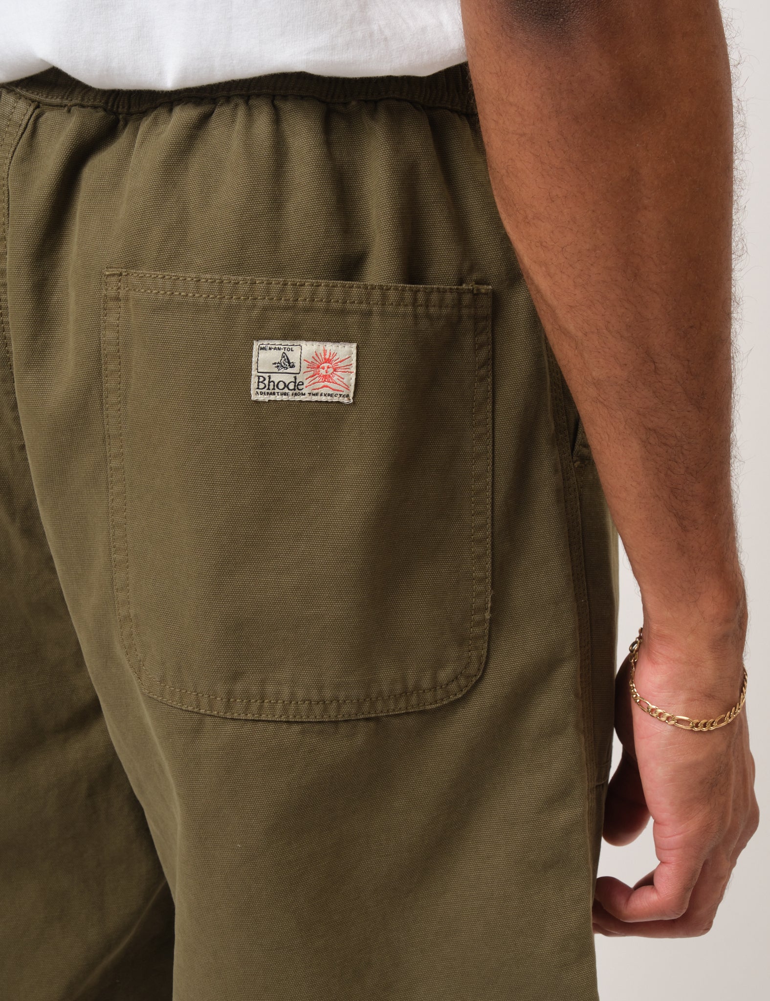 Bhode Fatigue Shorts (Duck Canvas) - Burnt Olive Green - Image 3