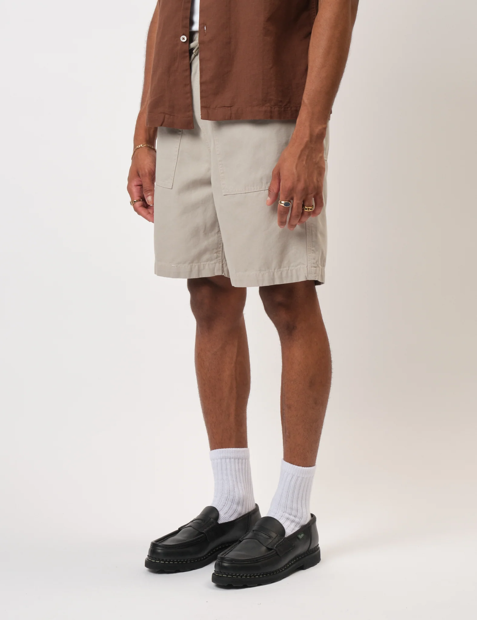 Bhode Fatigue Shorts (Duck Canvas) - Cornish Stone - Image 3