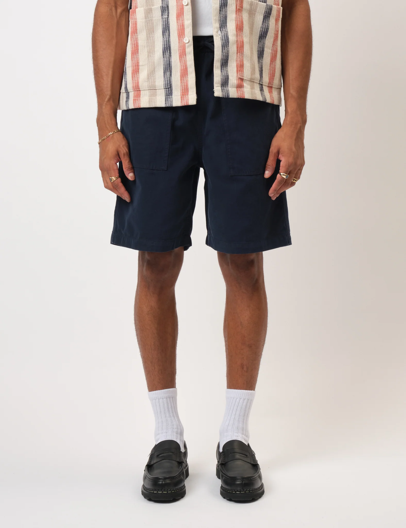 Bhode Fatigue Shorts (Duck Canvas) - Midnight Navy Blue - Image 8