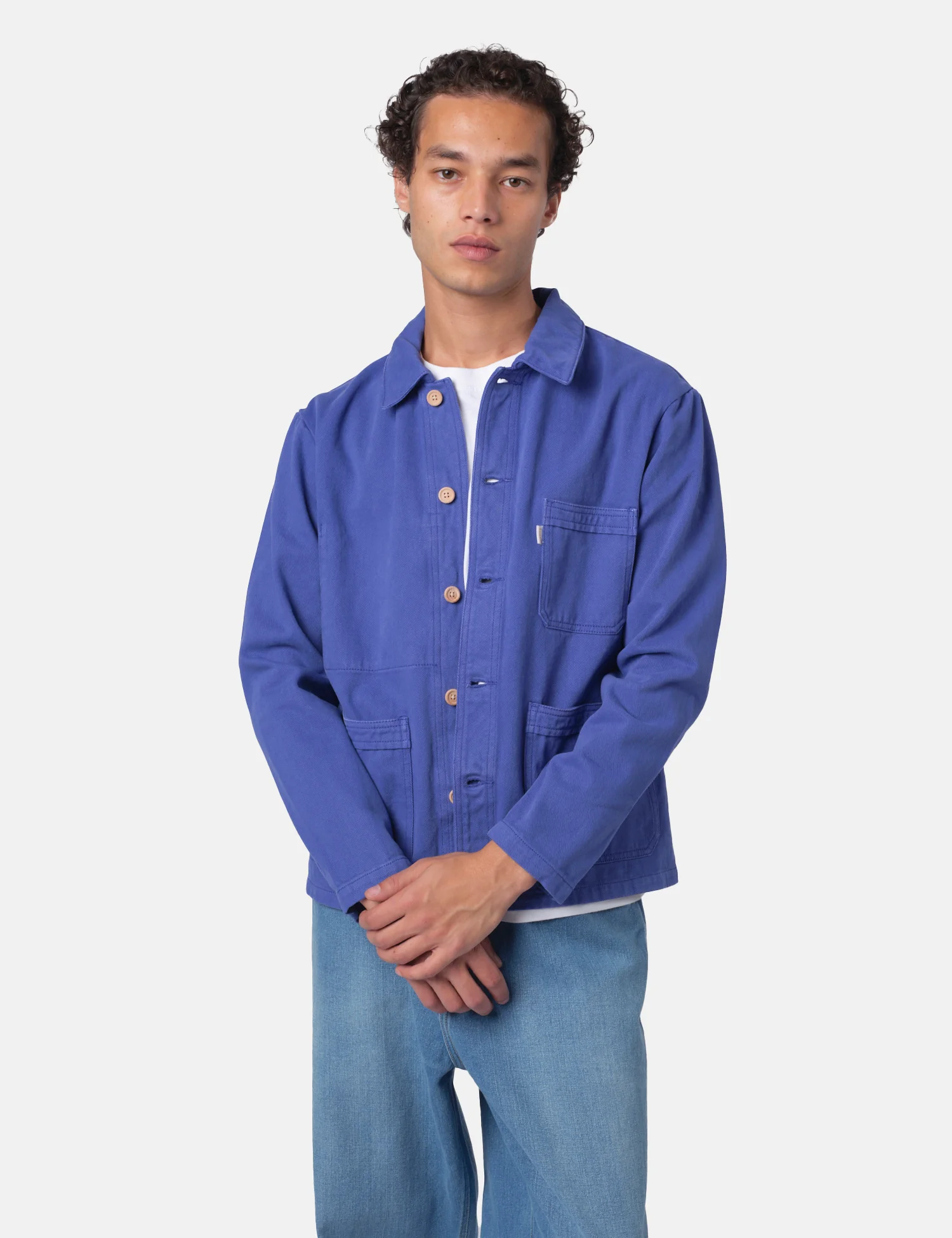 Bhode French Chore Jacket MkII - Classic Blue/Wood Buttons - Image 6