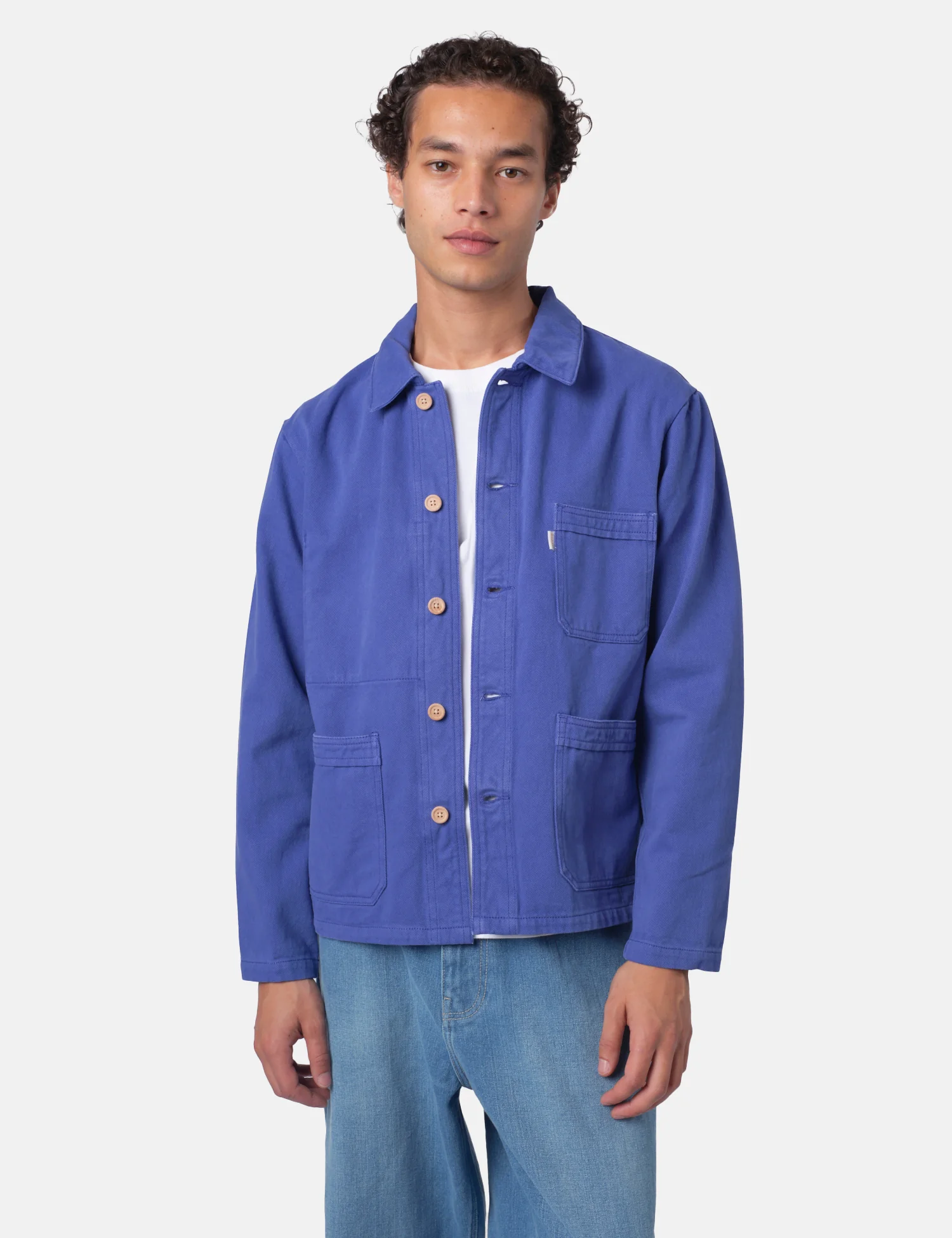 Bhode French Chore Jacket MkII - Classic Blue/Wood Buttons - Image 7