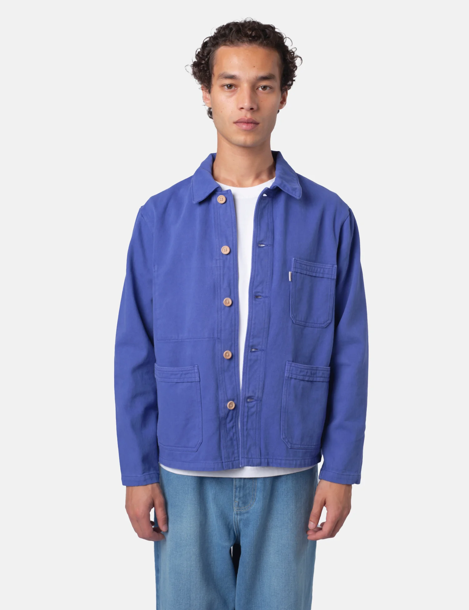 Bhode French Chore Jacket MkII - Classic Blue/Wood Buttons - Image 8