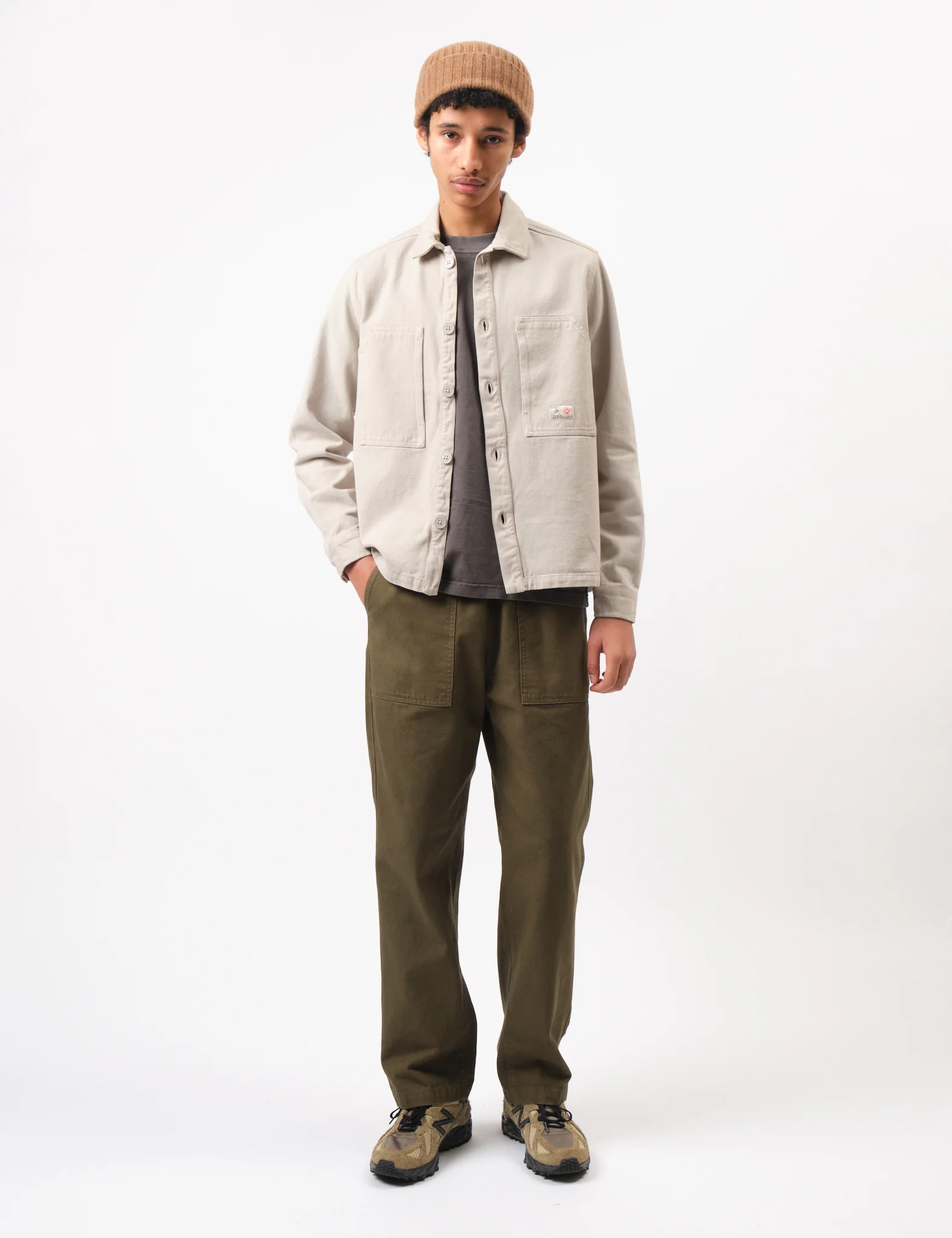 Bhode Map Pocket Overshirt Twill - Cornish Stone - Image 9