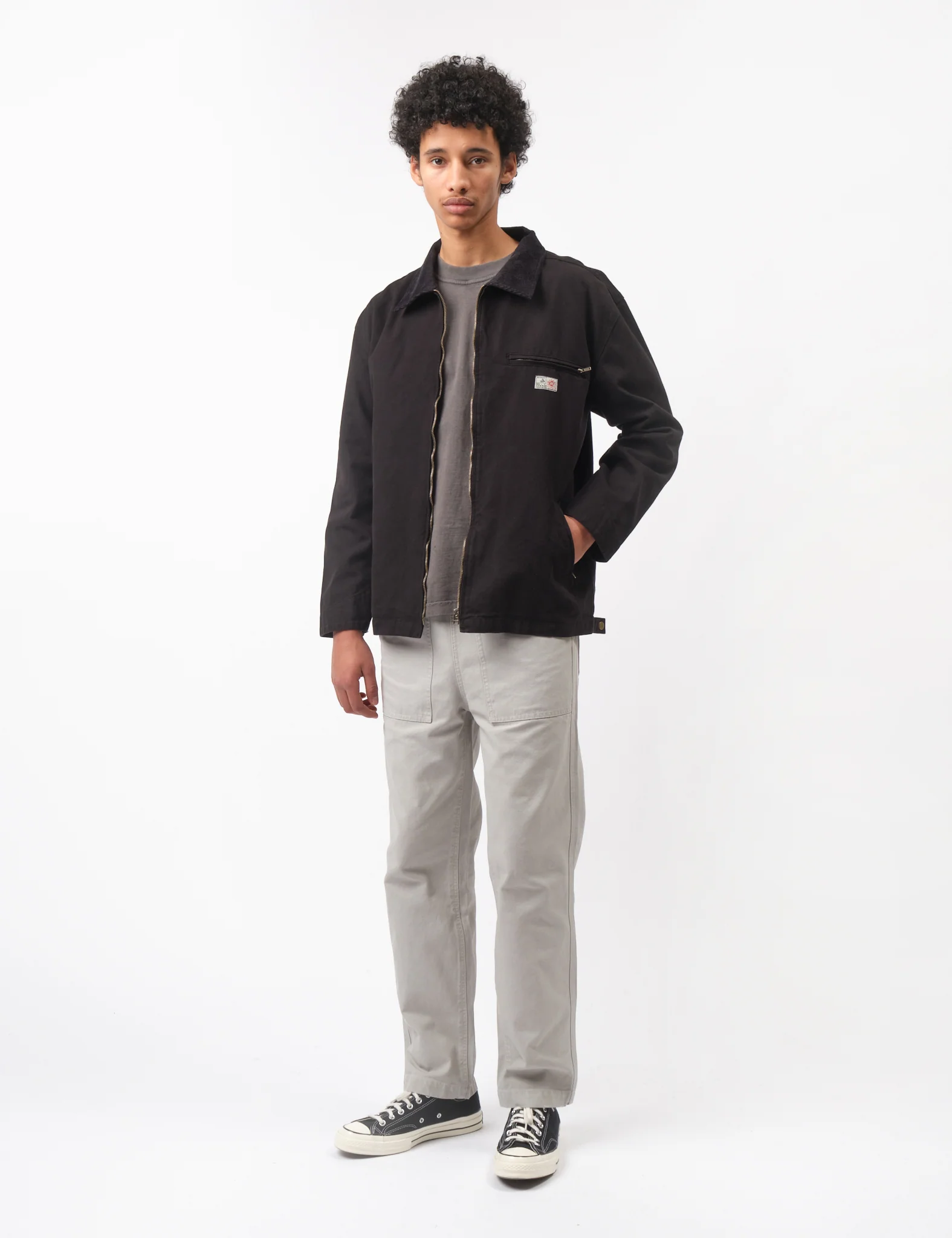 Bhode Mechanics Jacket Canvas - Washed Black - Image 3
