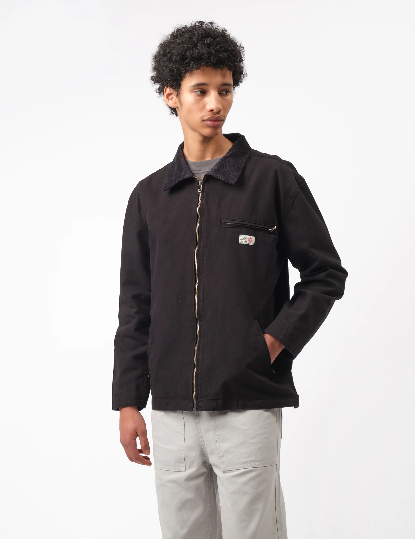Bhode Mechanics Jacket Canvas - Washed Black - Image 7
