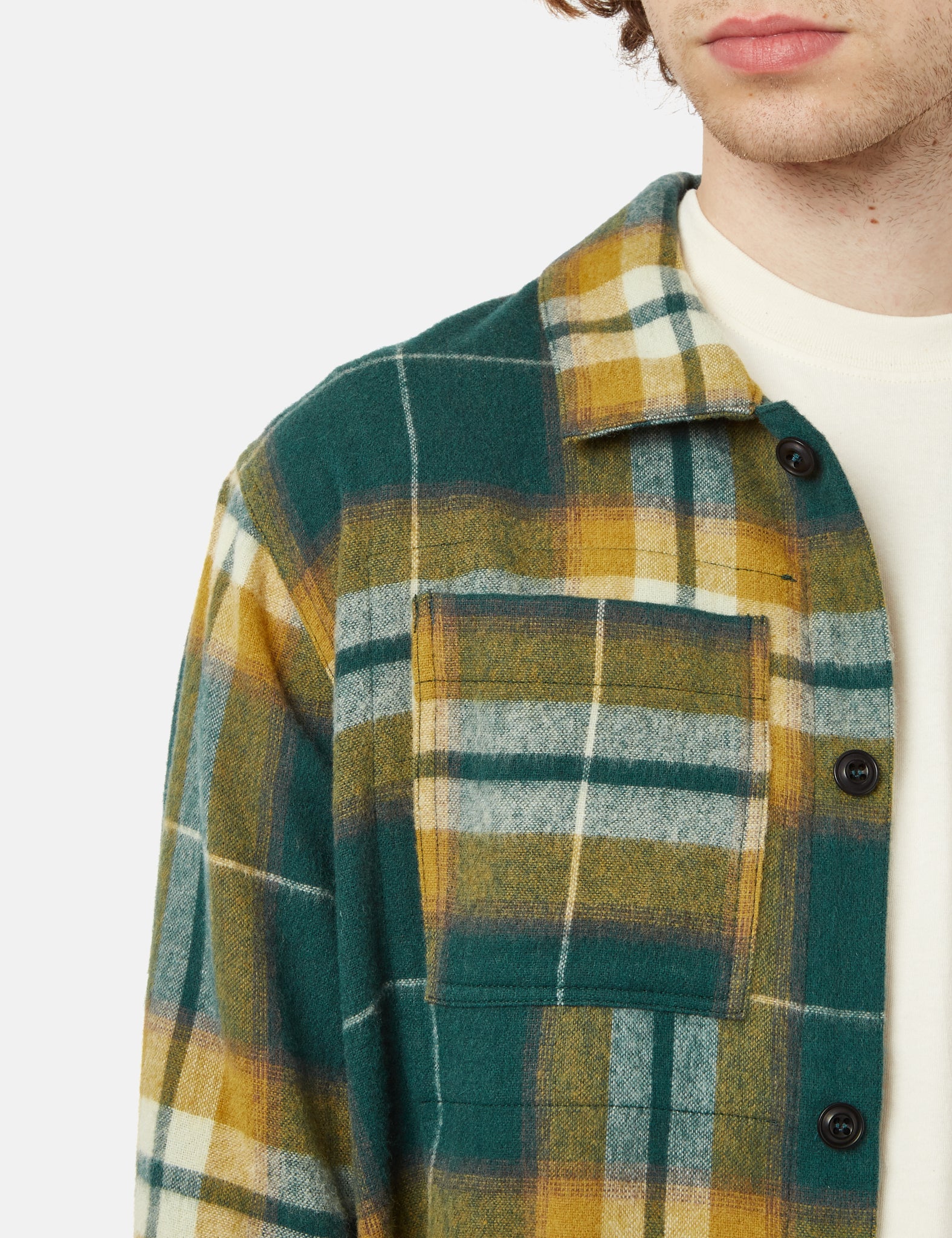 Bhode Overshirt (Plaid) - Green - Image 7