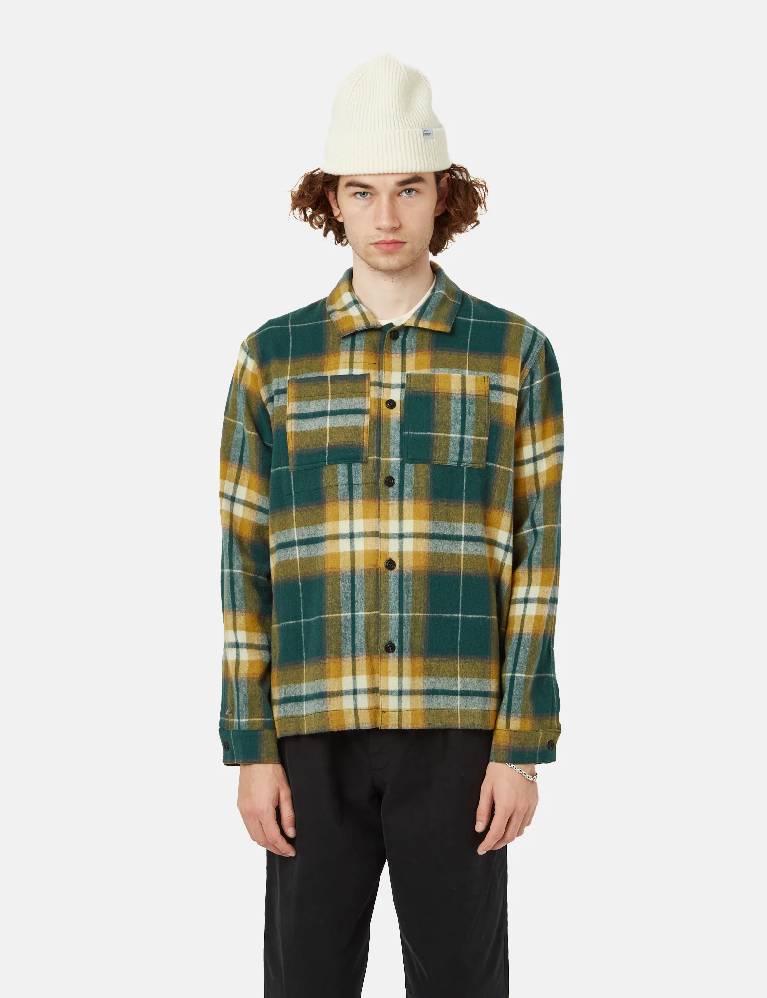 Bhode Overshirt (Plaid) - Green - Image 9