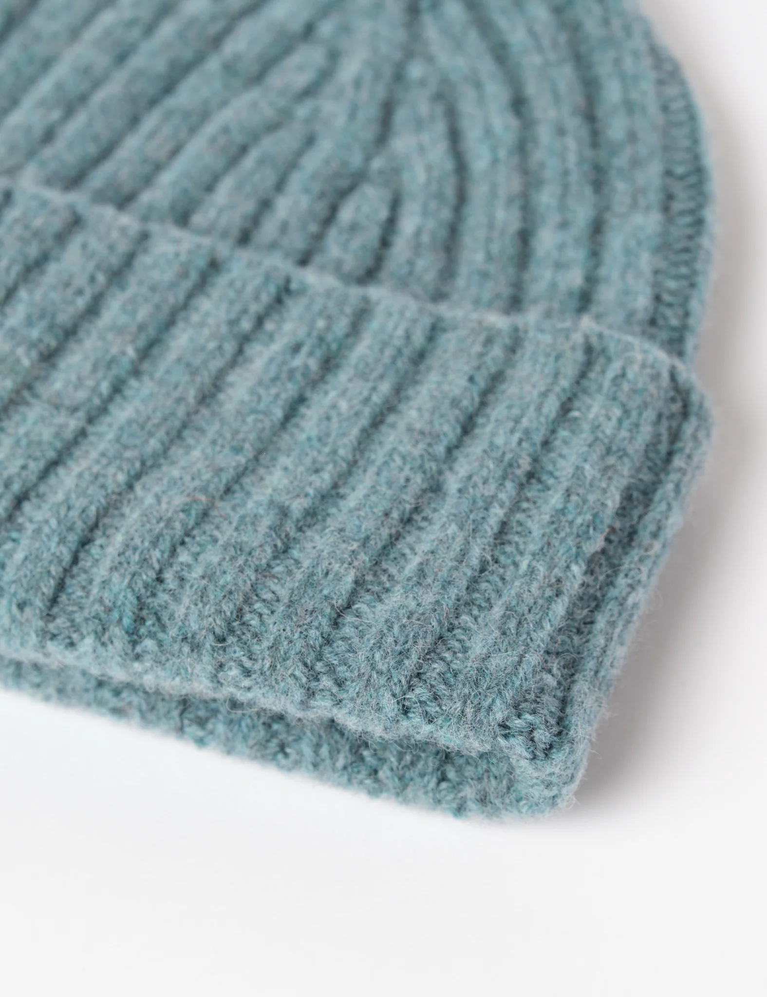 Bhode Pennan Pure Wool Beanie Hat (Knitted in Scotland) - Caspian Green - Image 2