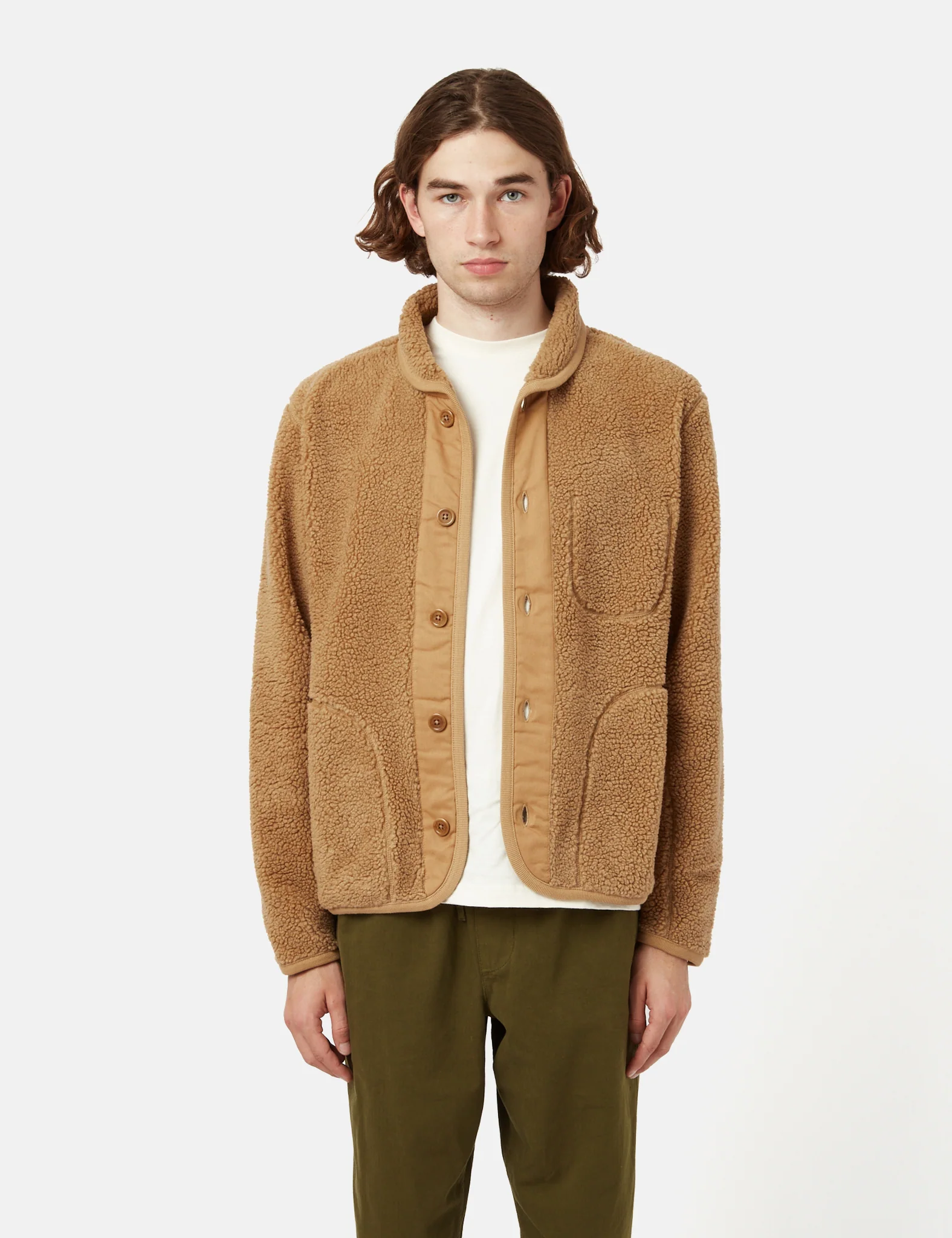 Bhode Shawl Collar Fleece - Camel - Image 4