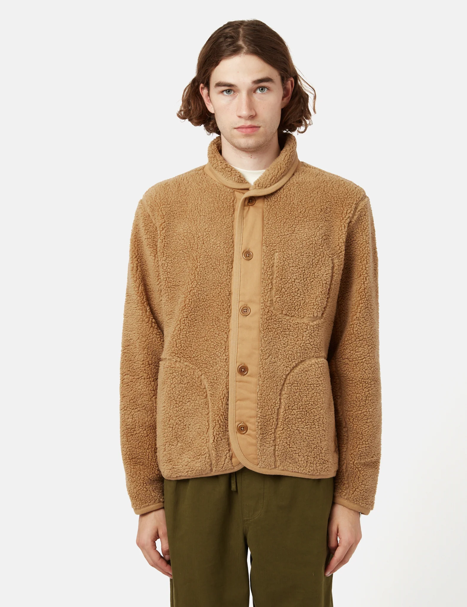 Bhode Shawl Collar Fleece - Camel - Image 6