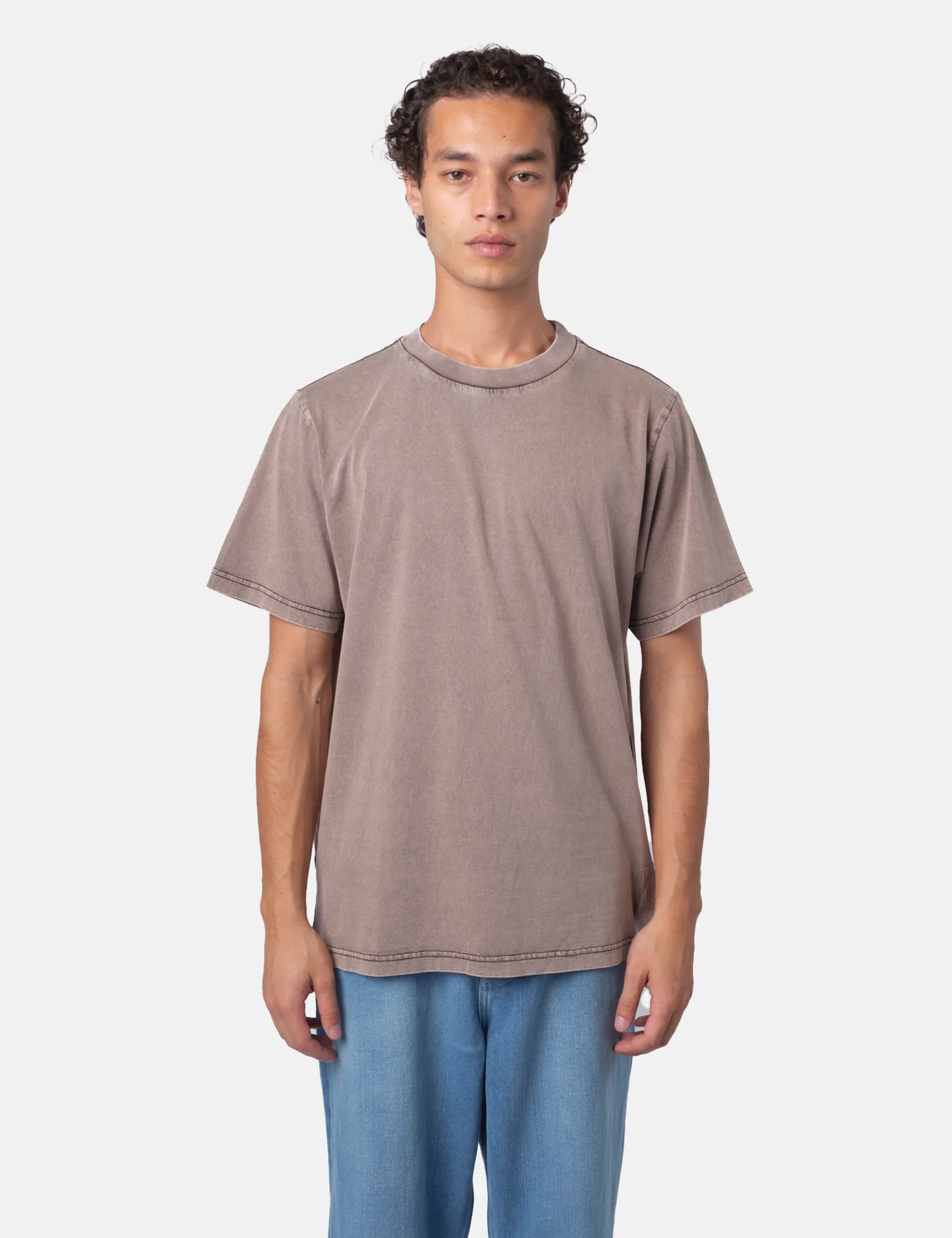 Bhode Tamil Eye Pigment Dyed T-Shirt - Used Grey - Image 3