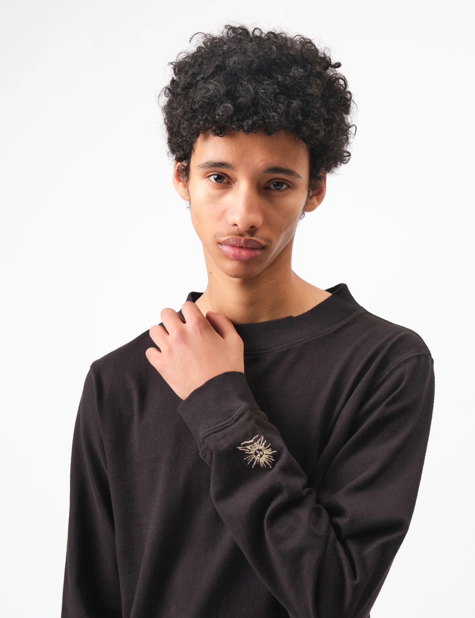 Bhode Turtle Neck Long Sleeve Jersey 300gsm - Black - Image 2