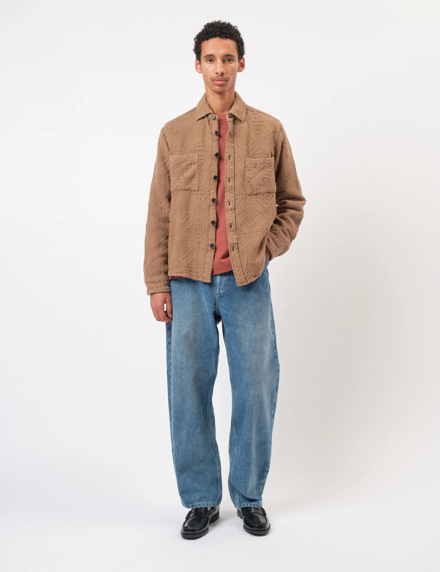 Bhode Zennor Over Shirt (Textured) - Fawn Brown - Image 3