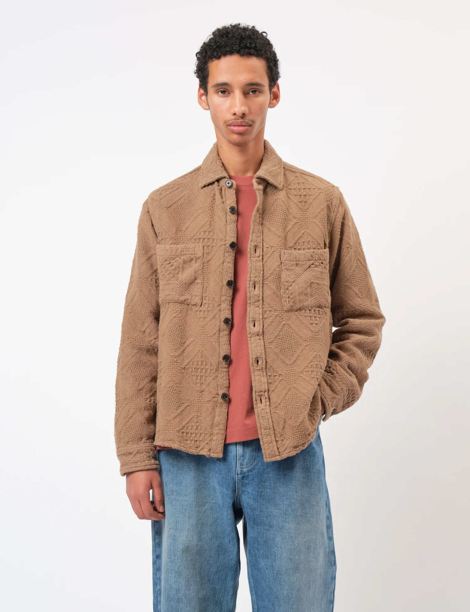 Bhode Zennor Over Shirt (Textured) - Fawn Brown - Image 4