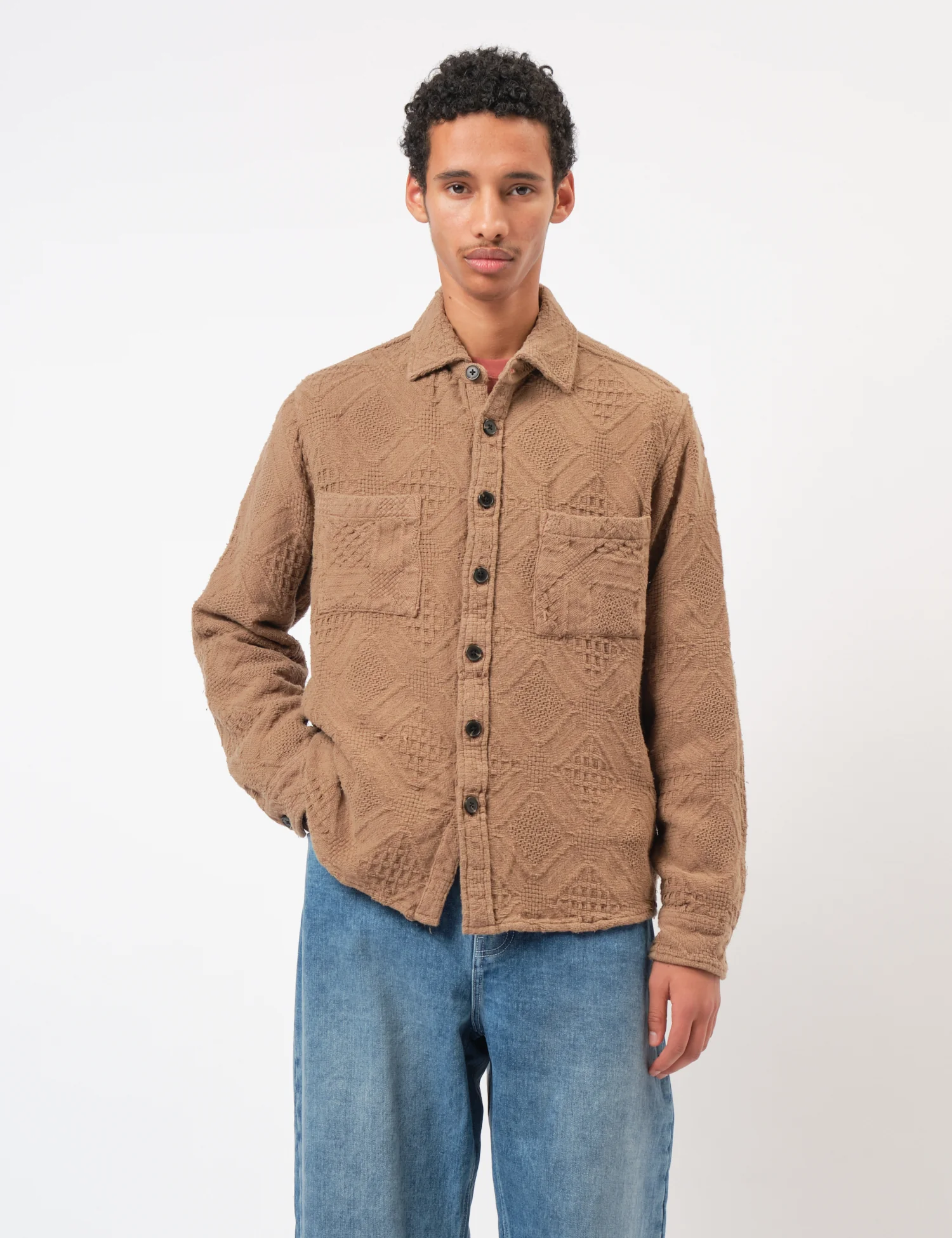 Bhode Zennor Over Shirt (Textured) - Fawn Brown - Image 5