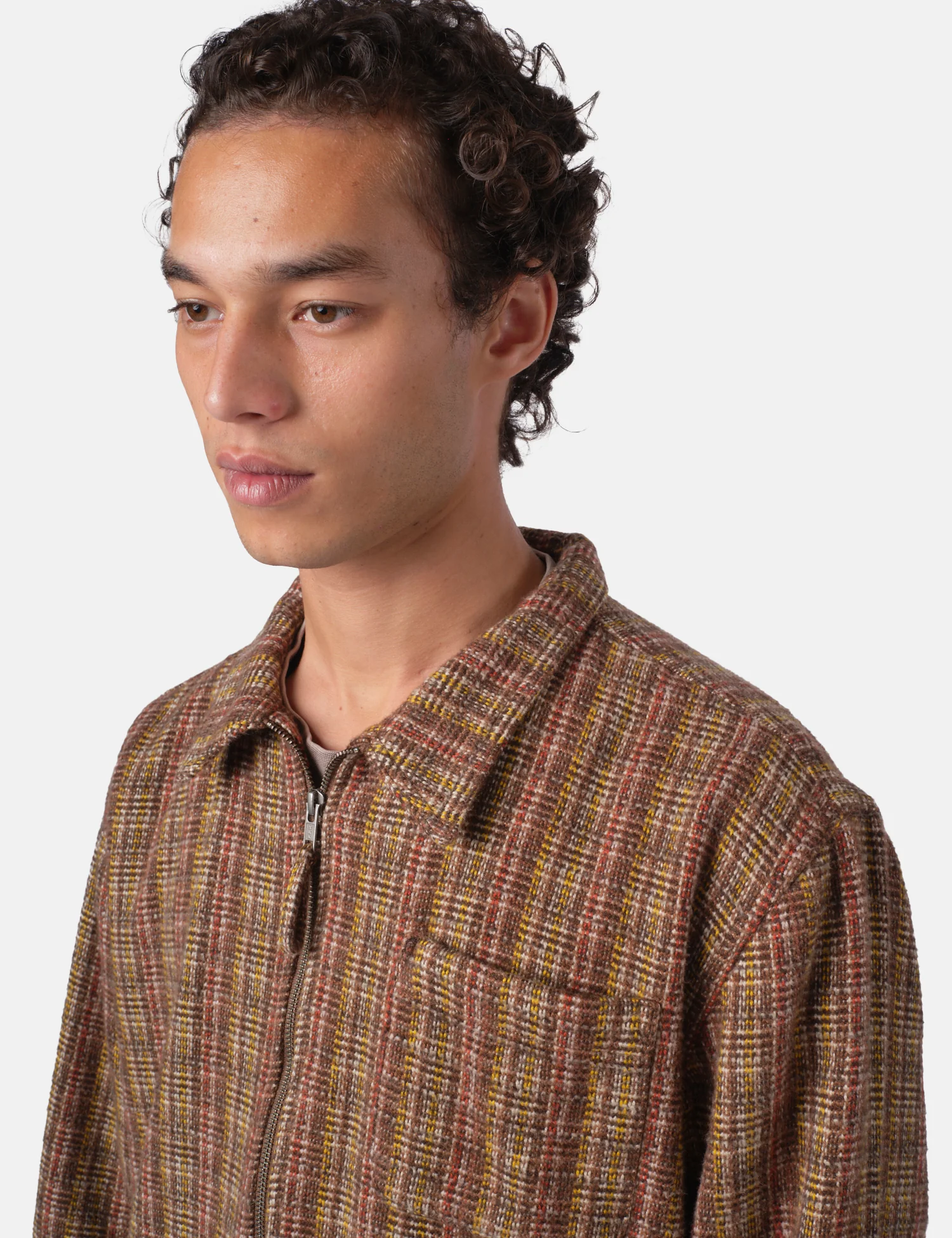 Bhode Zip Shirt (Slubby) - Brown - Image 2