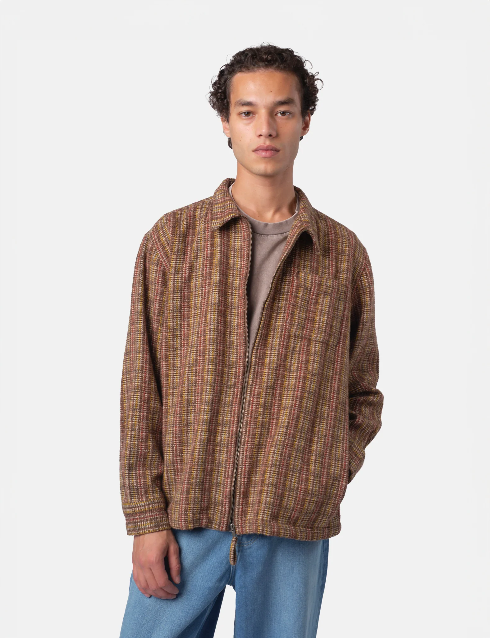 Bhode Zip Shirt (Slubby) - Brown - Image 4