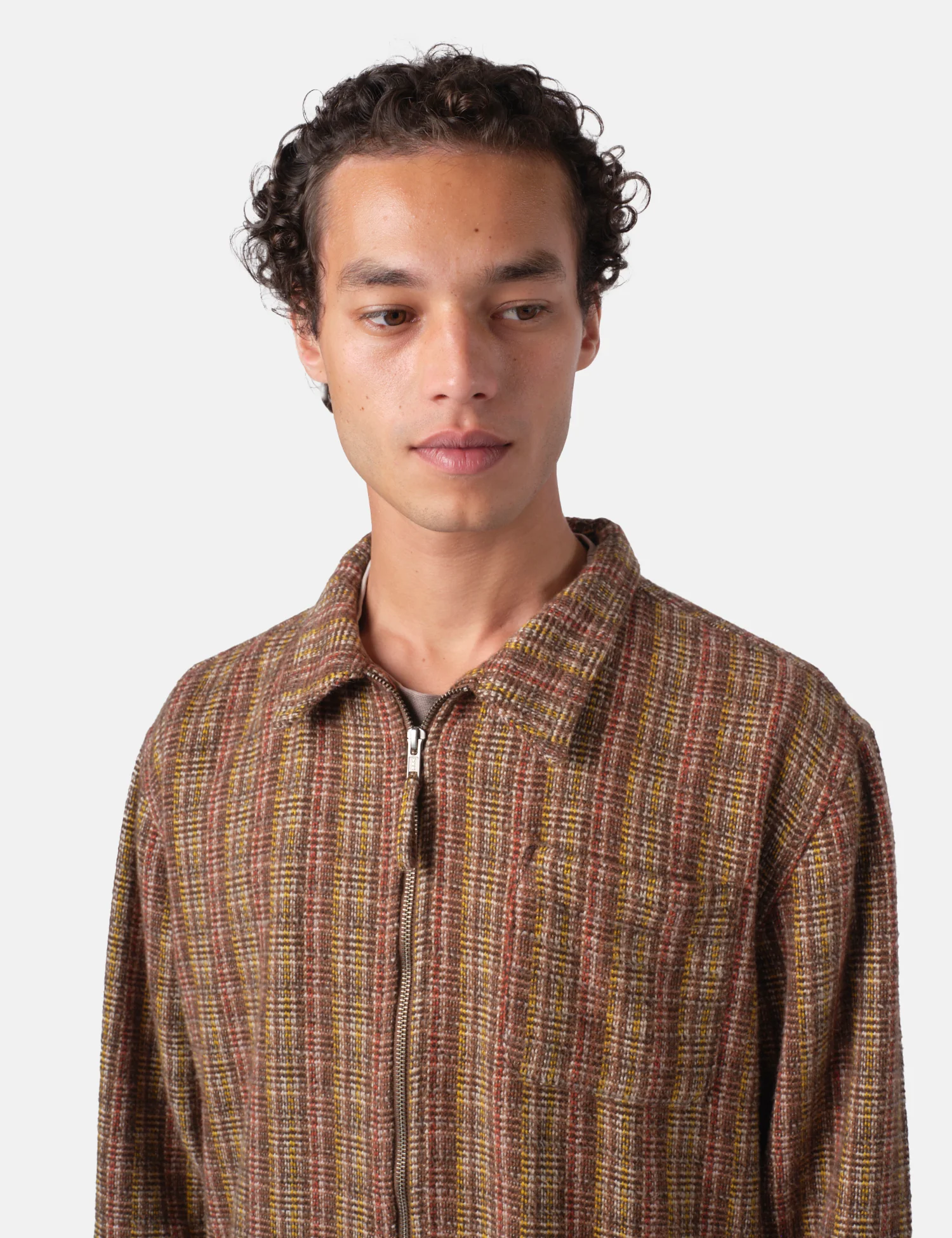 Bhode Zip Shirt (Slubby) - Brown - Image 8